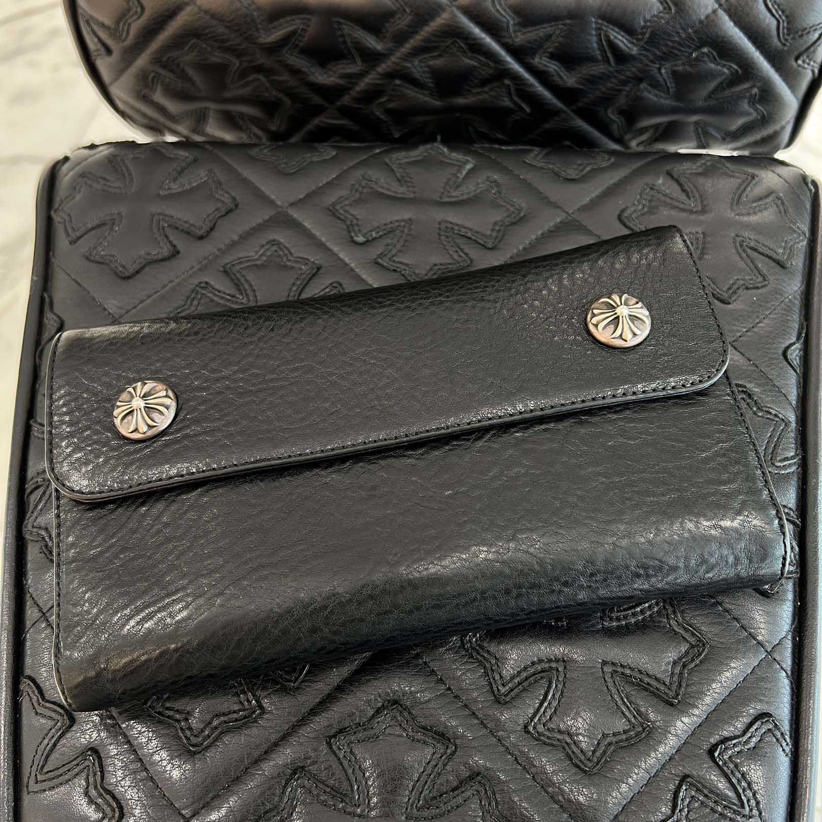 CHROME HEARTS Wave Cross Ball Wallet クロムハーツ ウェーブクロスボール ウォレット