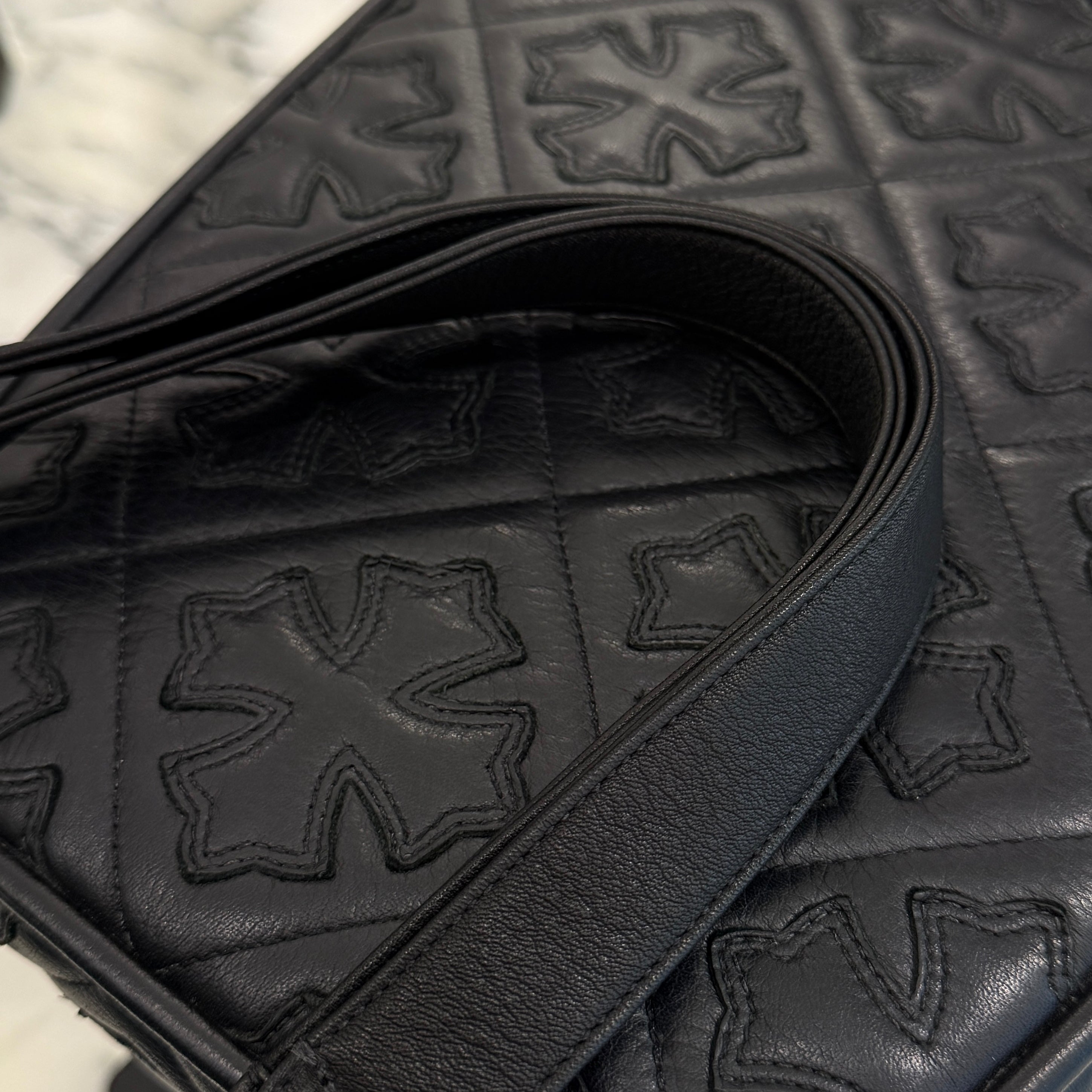 CHROME HEARTS Scroll Leather Hand Bag クロムハーツ スクロール レザー ハンドバッグ