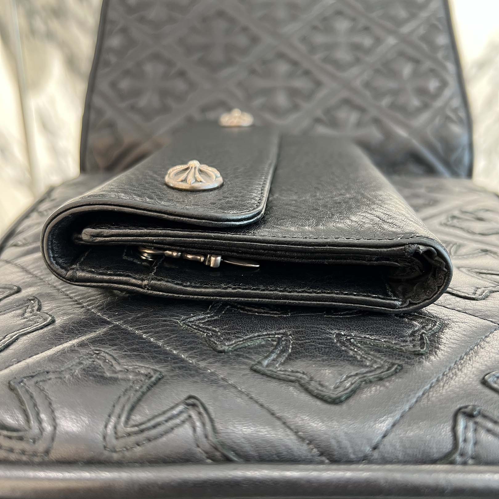 CHROME HEARTS Wave Cross Ball Wallet クロムハーツ ウェーブクロスボール ウォレット