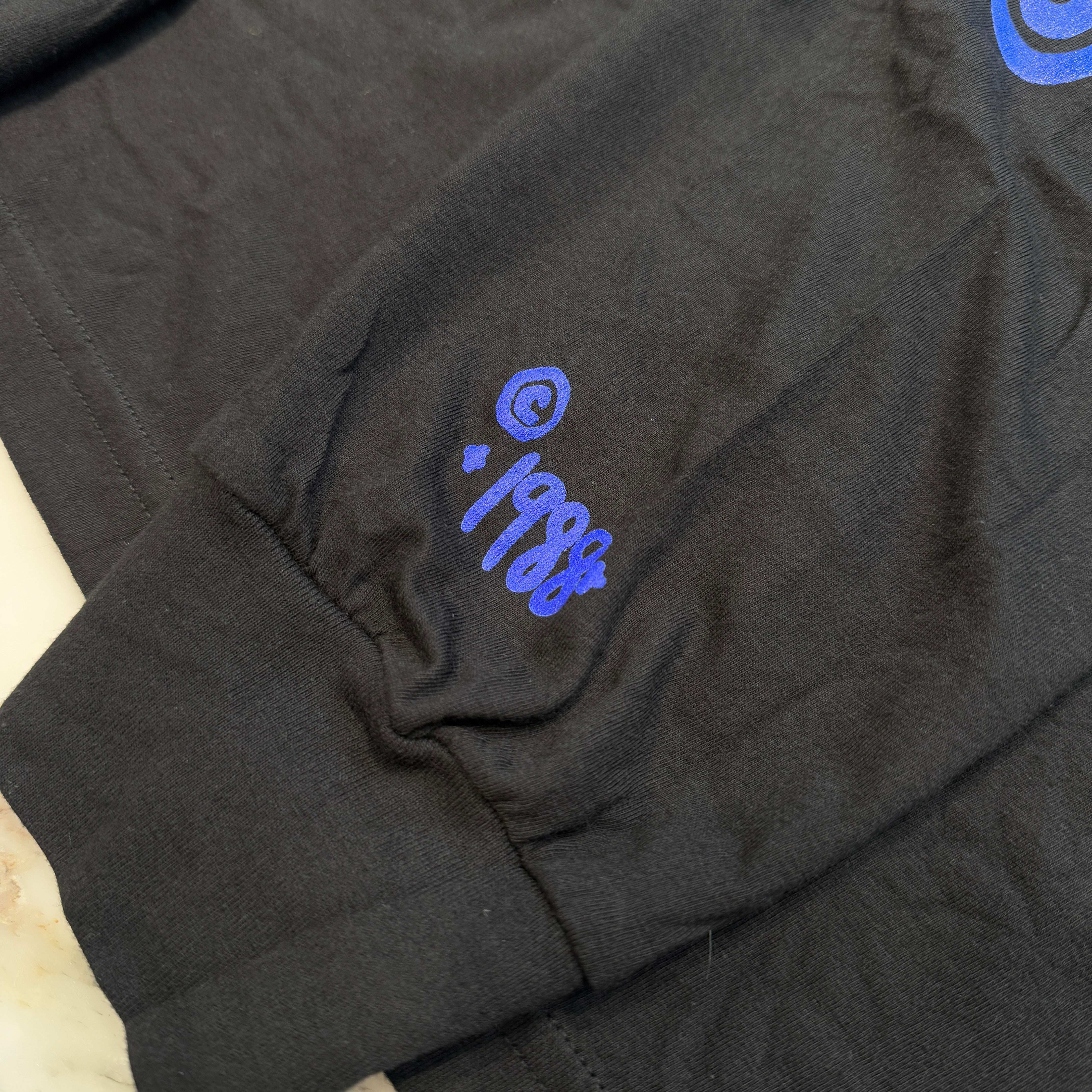 CHROME HEARTS 2024AW Old English Neck Logo Neon Blue Long Sleeve Tee Size L クロムハーツ オールドイングリッシュネックロゴネオンブルーロングスリーブTシャツ サイズL