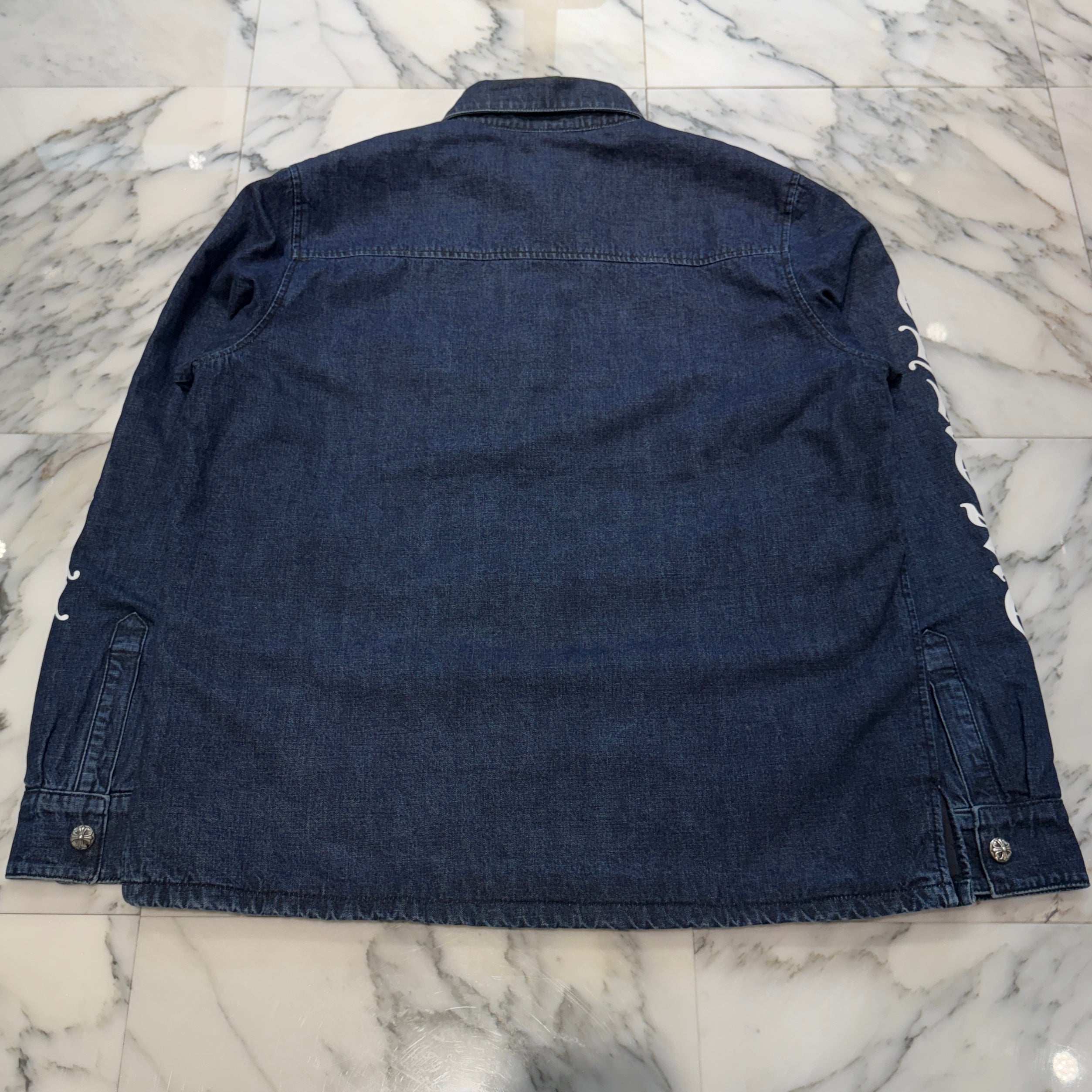 CHROME HEARTS WORK'N SHIRT GARAGE WASH DENIM JACKET Size XXL クロムハーツ ウォーキン シャツ ガレージ ウォッシュ デニムジャケット サイズXXL