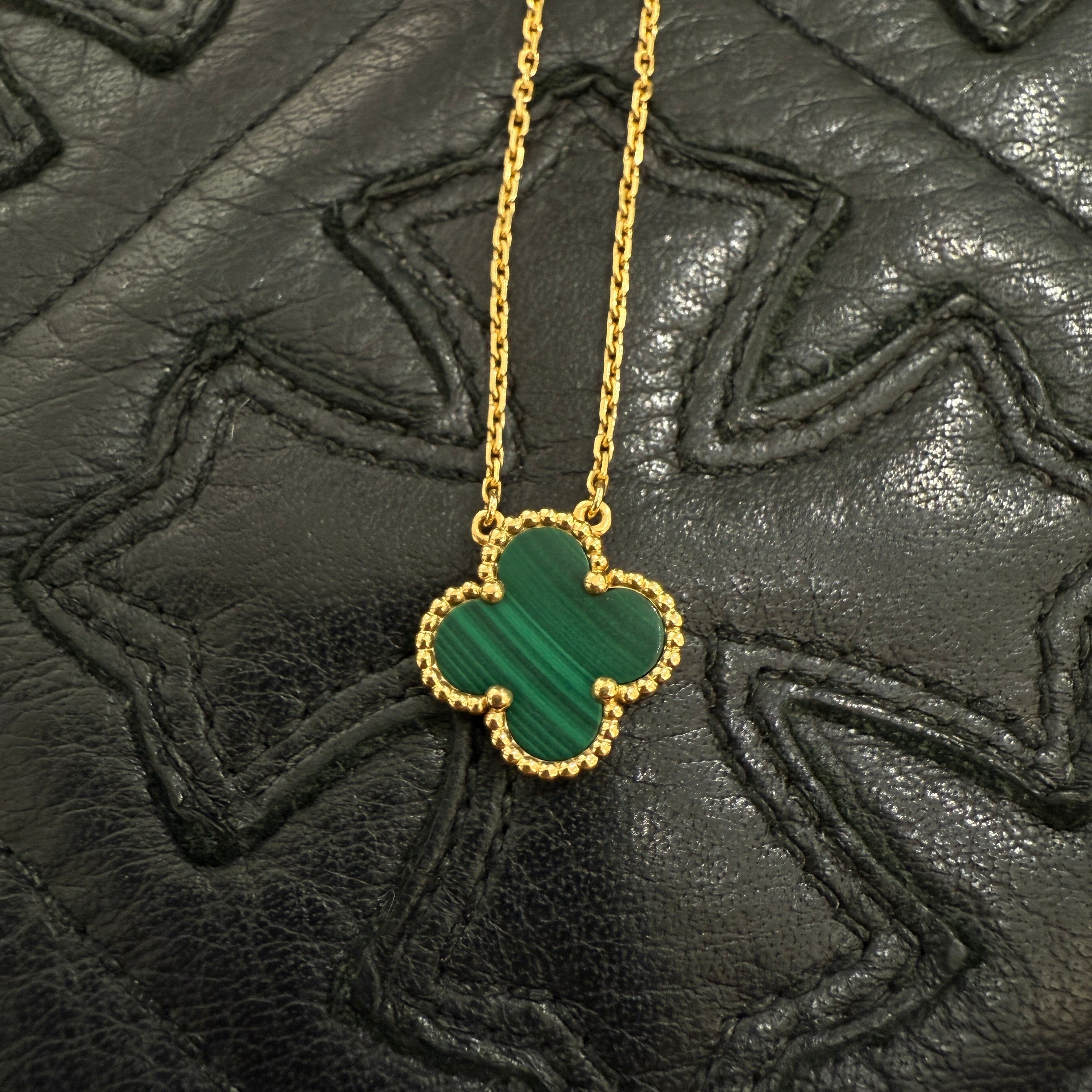 Van Cleef & Arpels Vintage Alhambra Malachite Neckless ヴァンクリーフ＆アーペル ヴィンテージ アルハンブラ マラカイト ネックレス