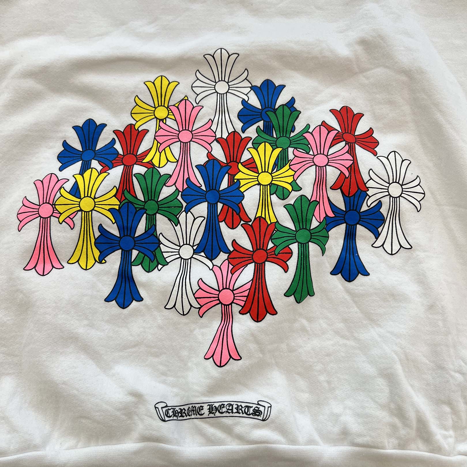 CHROME HEARTS 2022SS MLTCOL CEM CRS Pullover Hoodie Size XL クロムハーツ マルチカラー セメタリークロス プルオーバーフーディ サイズXL