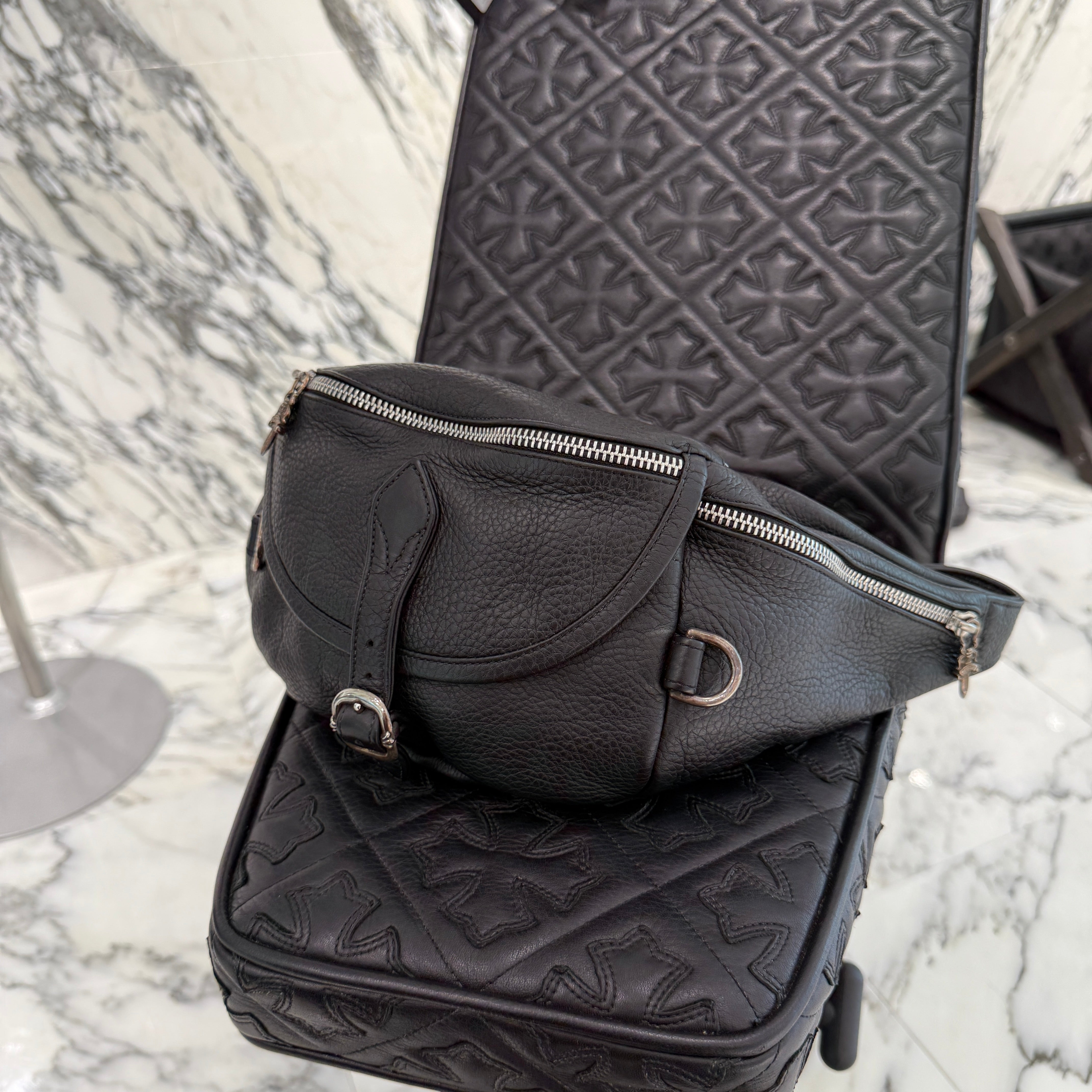 CHROME HEARTS 1 SNAT PACK MEDIUM LEATHER WAIST BAG クロムハーツ 1スナットパック ミディアムレザー ウェストバッグ