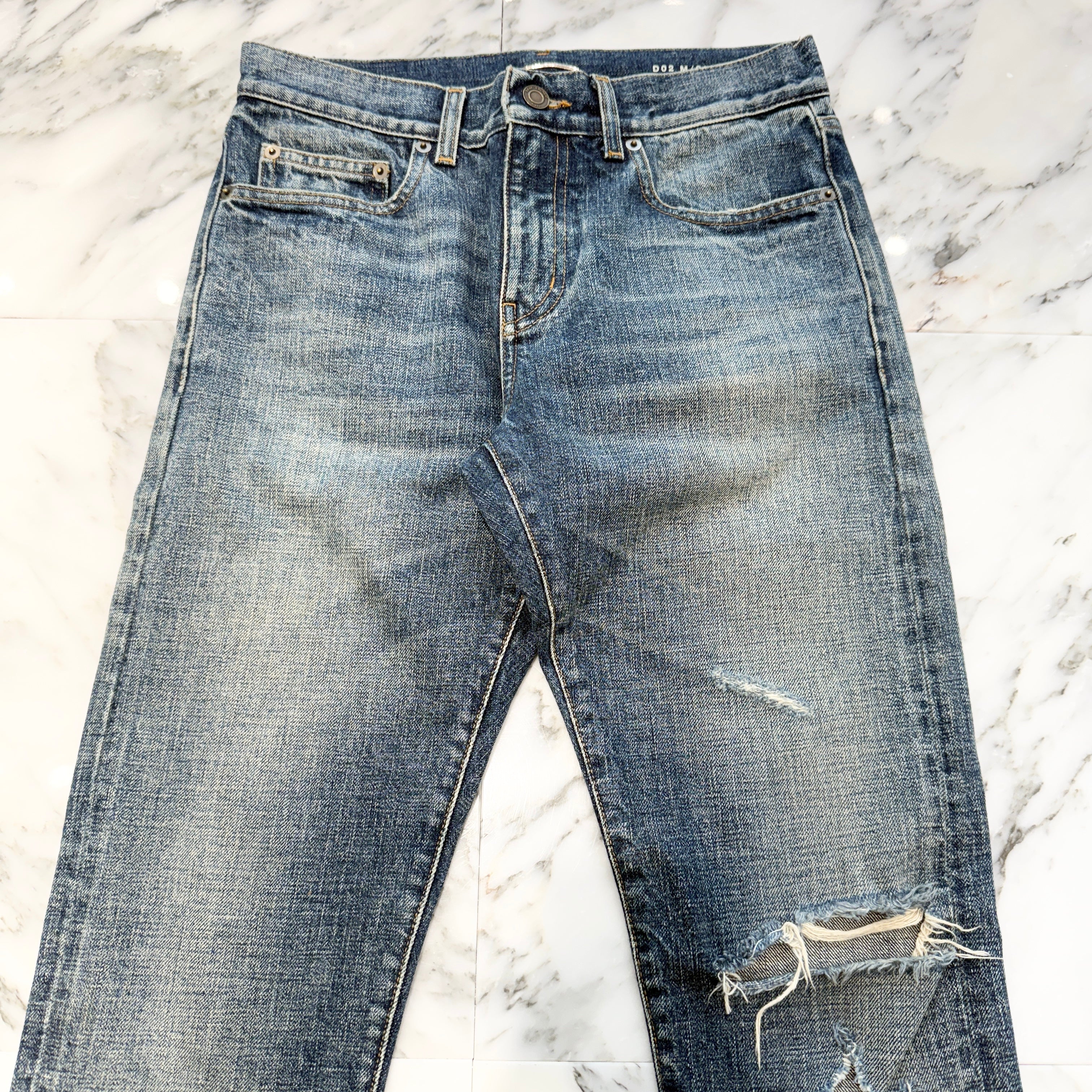 SAINT LAURENT PARIS 2016SS Distressed Denim Pants D02 M/SK-LM Size 29 サンローランパリス ダメージデニムパンツ サイズ29