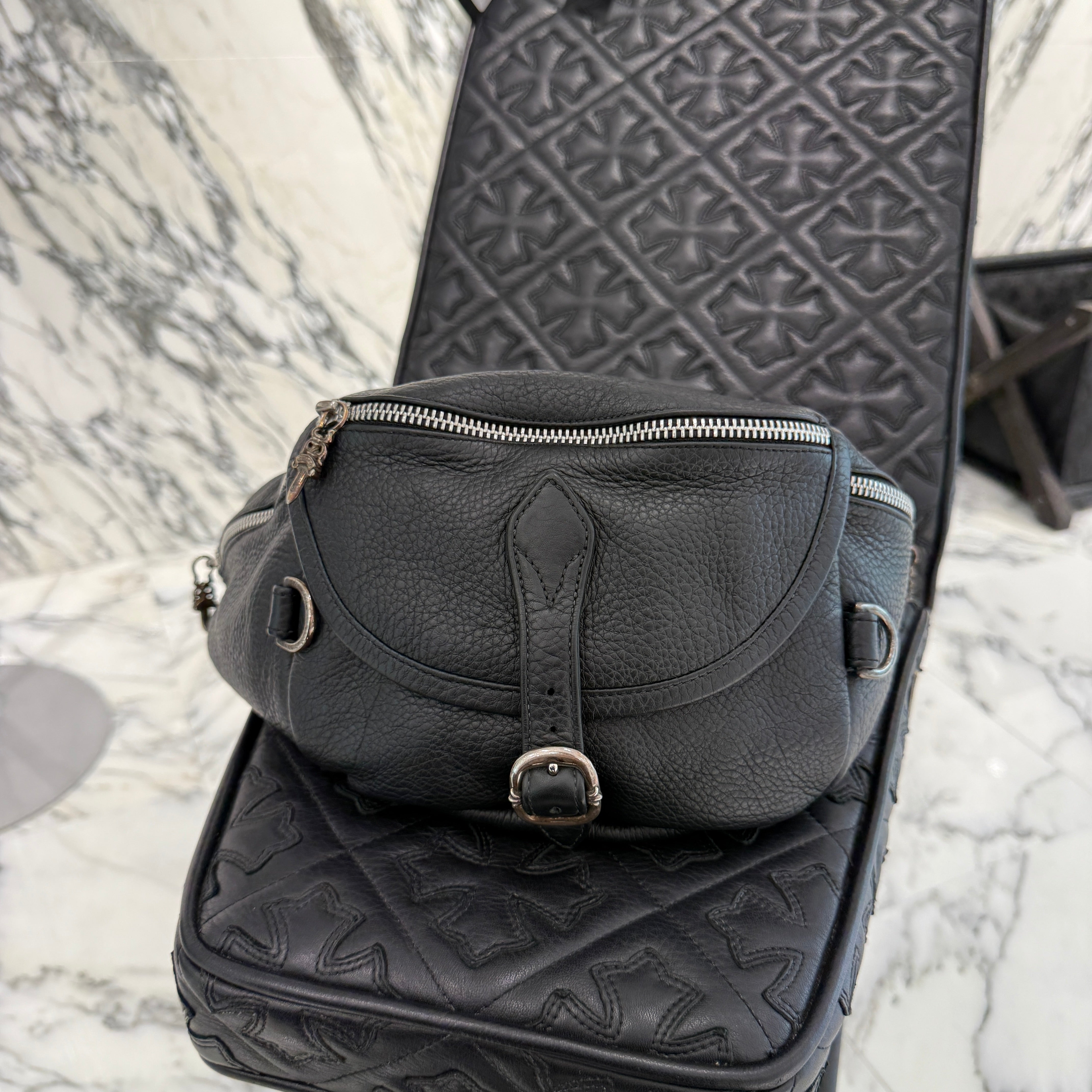 CHROME HEARTS 1 SNAT PACK MEDIUM LEATHER WAIST BAG クロムハーツ 1スナットパック ミディアムレザー ウェストバッグ