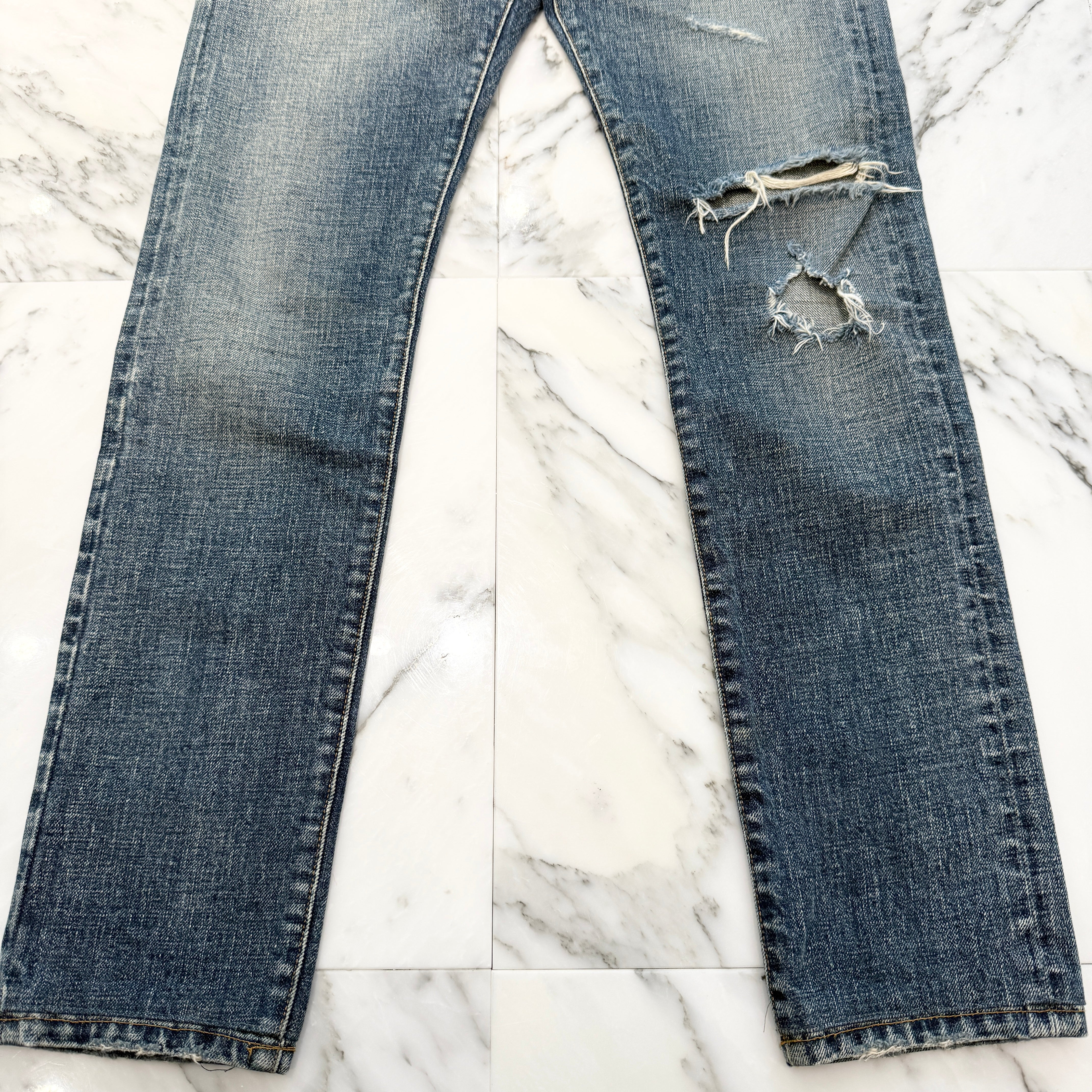 SAINT LAURENT PARIS 2016SS Distressed Denim Pants D02 M/SK-LM Size 29 サンローランパリス ダメージデニムパンツ サイズ29