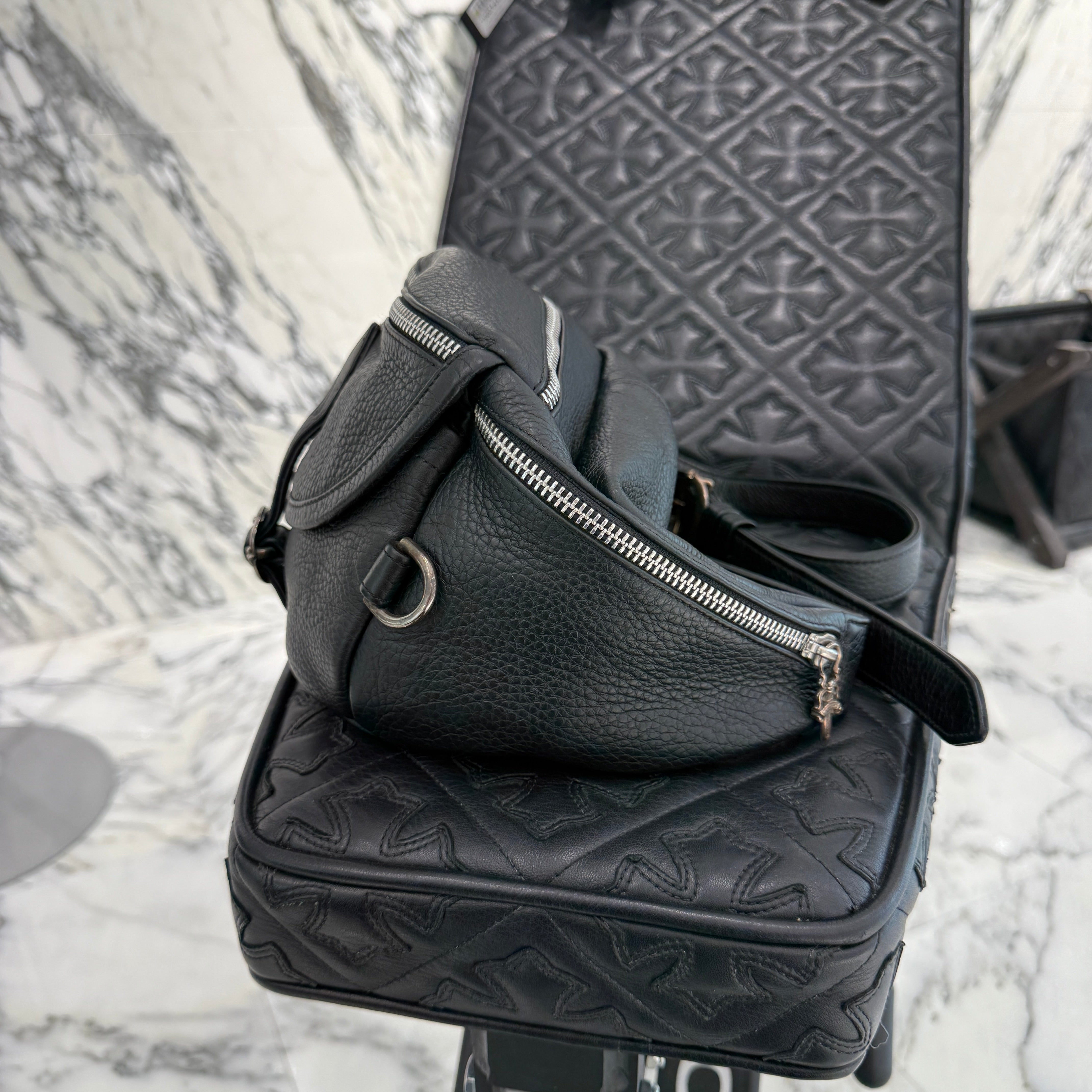 CHROME HEARTS 1 SNAT PACK MEDIUM LEATHER WAIST BAG クロムハーツ 1スナットパック ミディアムレザー ウェストバッグ