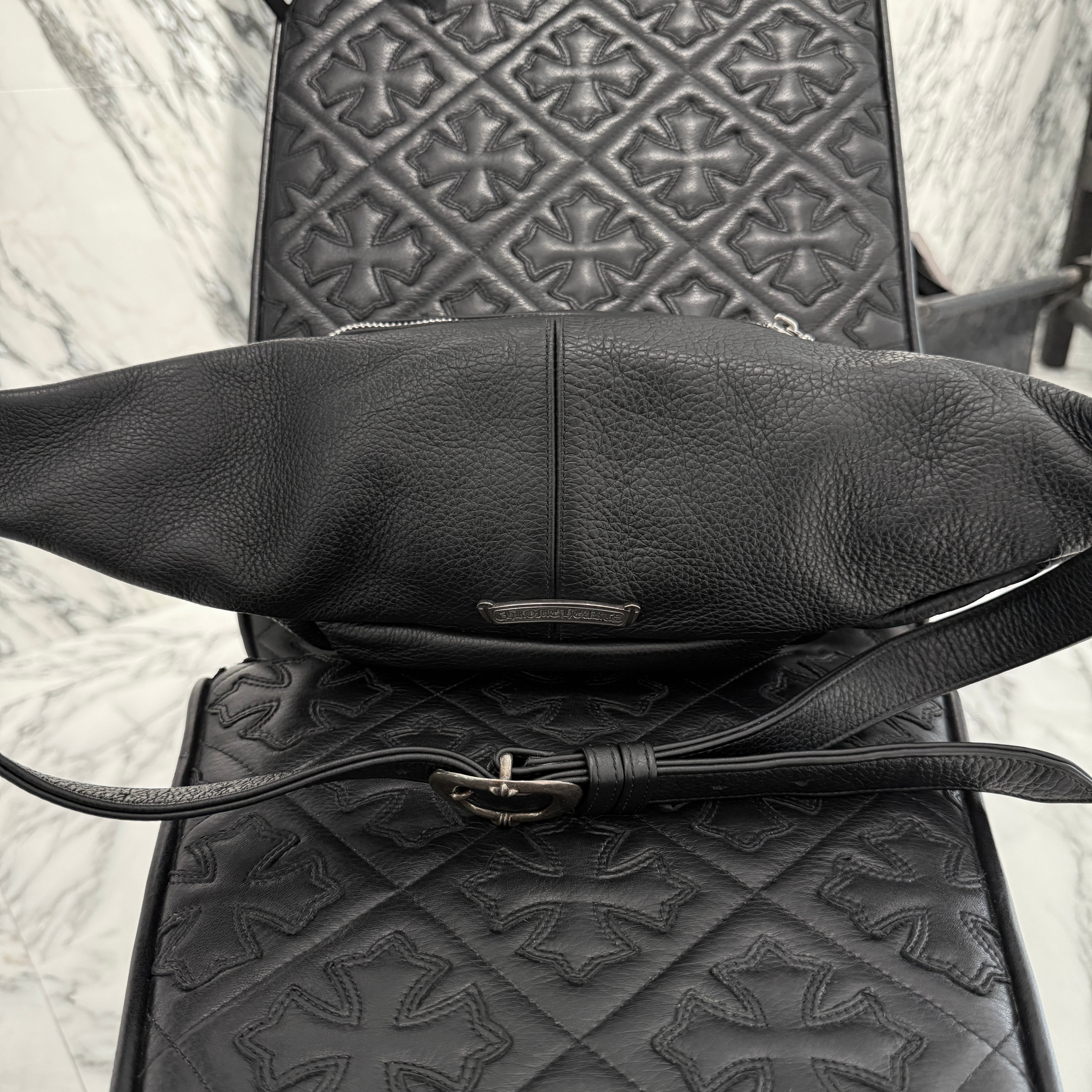 CHROME HEARTS 1 SNAT PACK MEDIUM LEATHER WAIST BAG クロムハーツ 1スナットパック ミディアムレザー ウェストバッグ