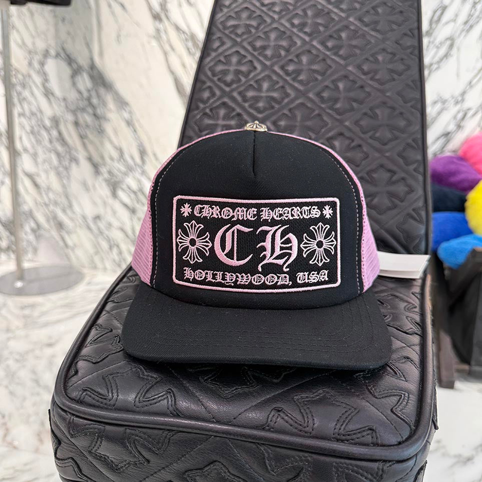 CHROME HEARTS Hollywood Limited Black Pink Trucker Cap Size ONE SIZE（53-60）クロムハーツ ハリウッド限定 ブラックピンク トラッカーキャップ サイズONE SIZE（53-60）