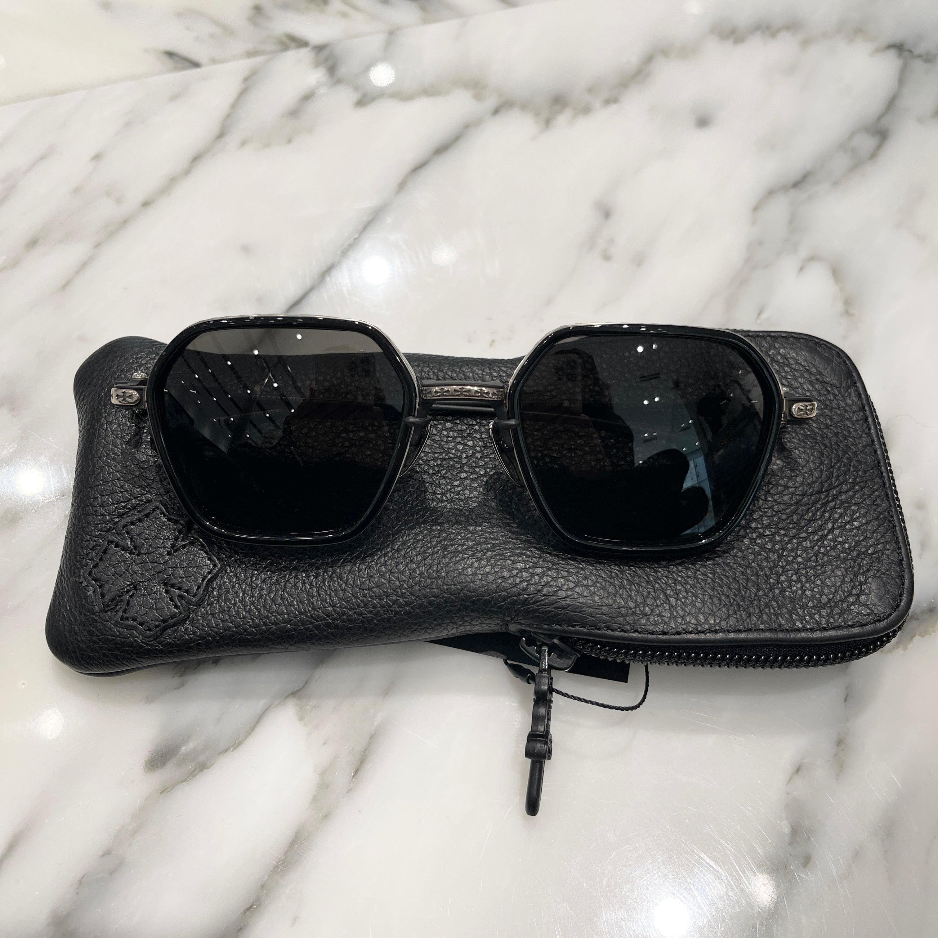 CHROME HEARTS DANGER ZONE Sunglasses Size 53口21-141 クロムハーツ