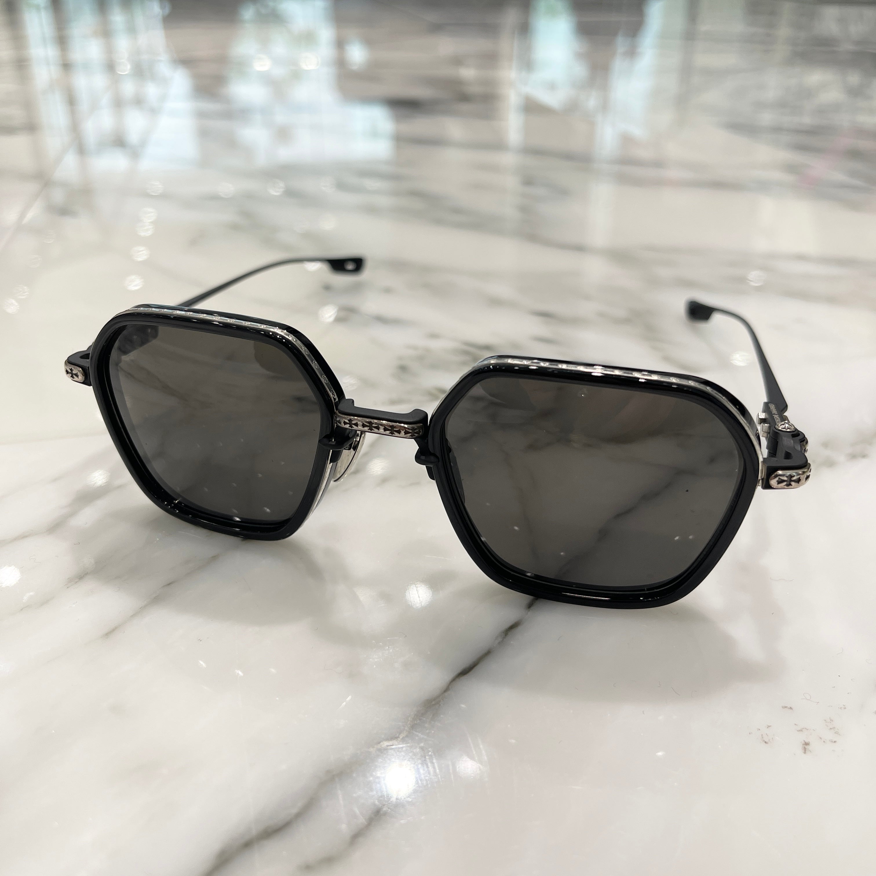 CHROME HEARTS DANGER ZONE Sunglasses Size 53口21-141 クロムハーツ