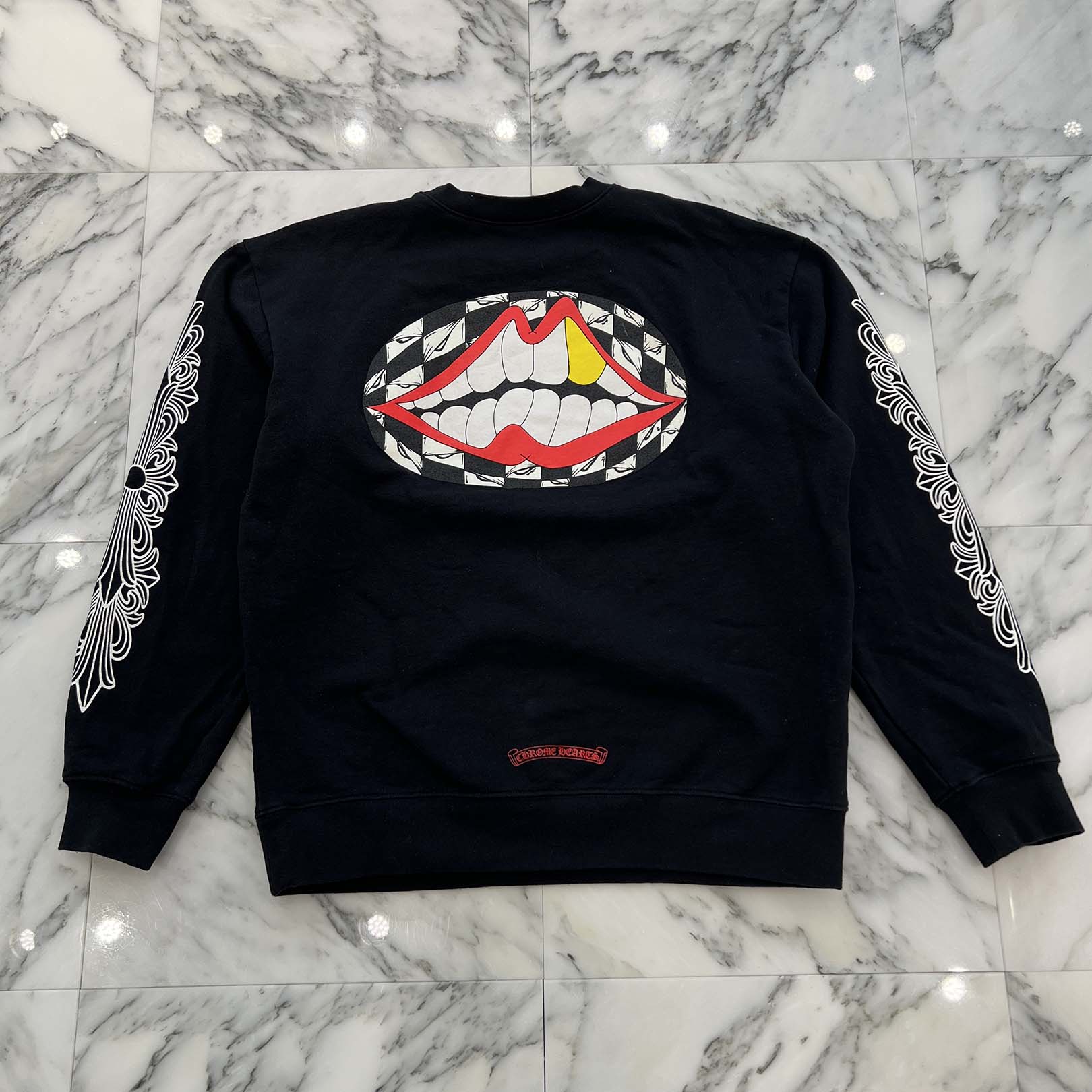 CHROME HEARTS×MATTY BOY 99 Eyes Chomper Crewneck Sweat Shirt Size