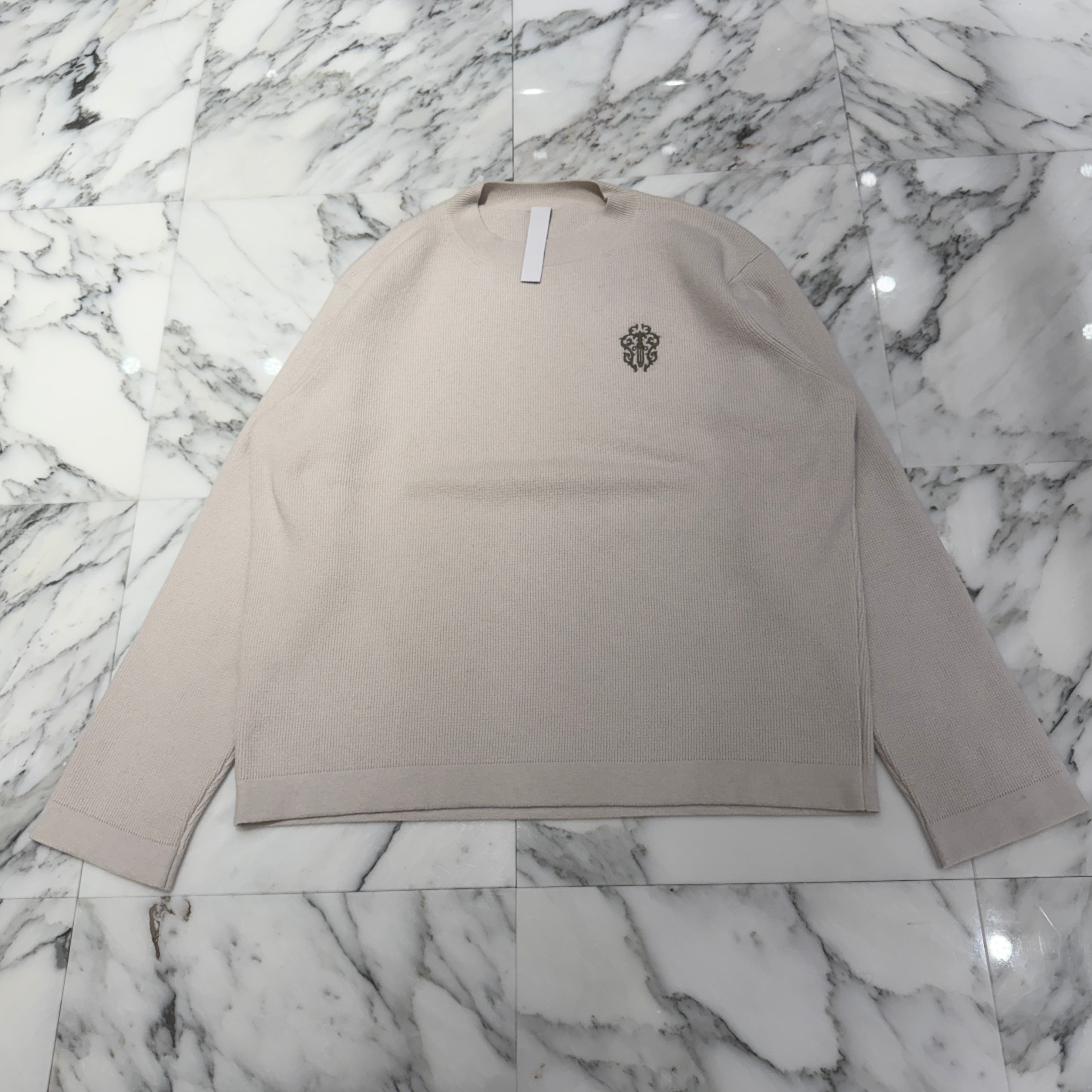 CHROME HEARTS YNOT Vine Dagger Embroidery Cashmere Knit Sweater Size L クロムハーツ ワイノット ヴァインダガー ロゴ刺繍 カシミヤニットセーター サイズL