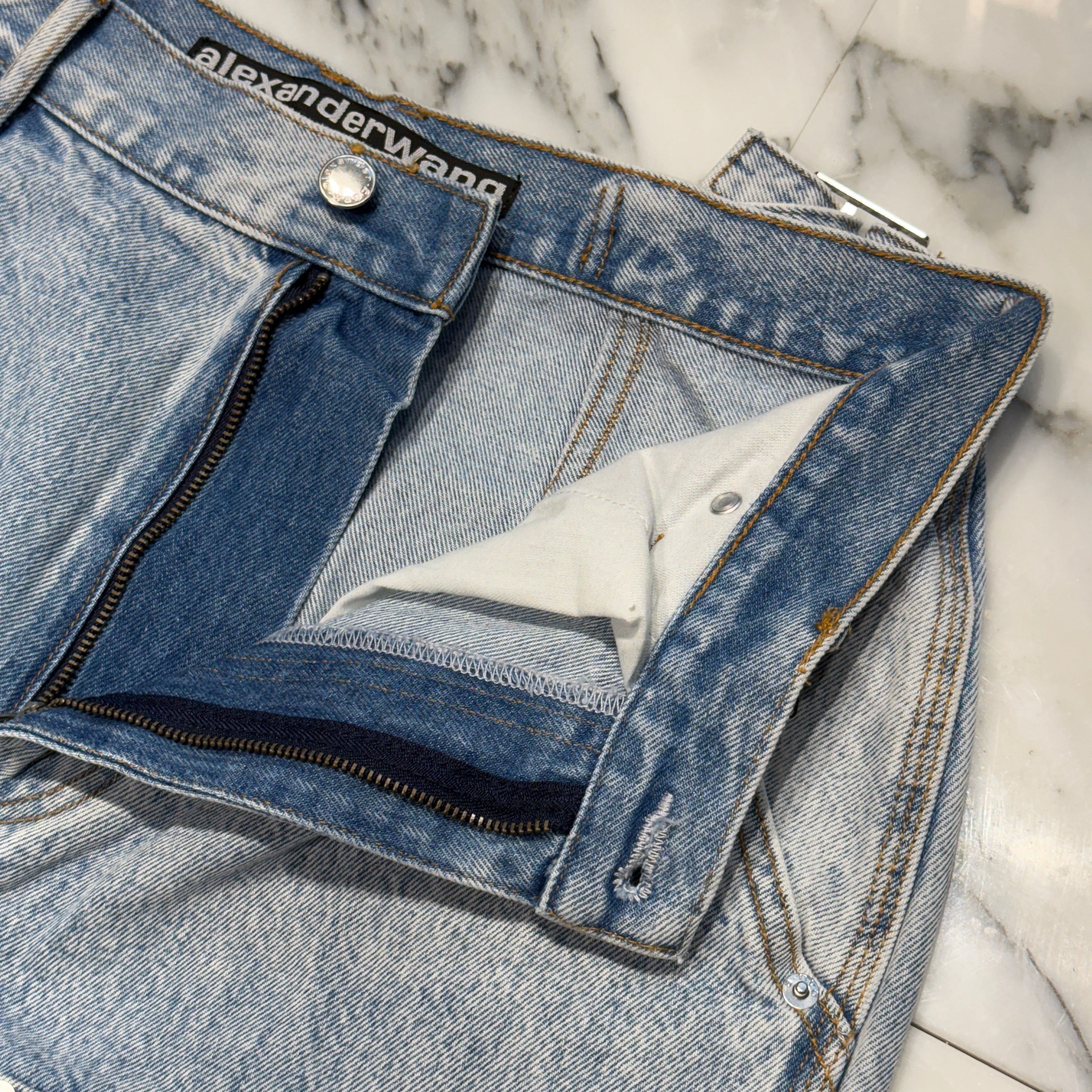 Alexander Wang 2022SS Double Front Carpenter Jeans 4DC4214012 Size