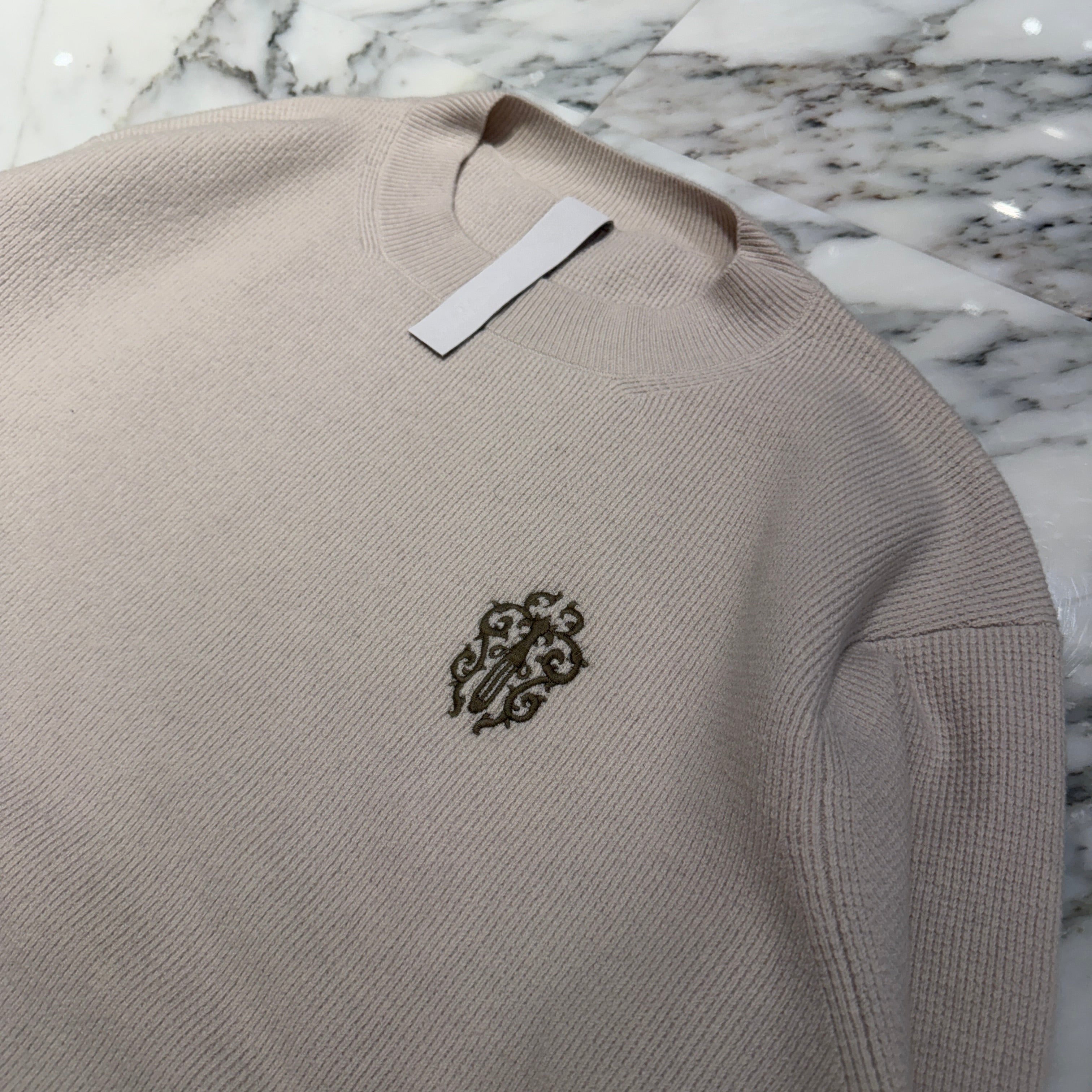 CHROME HEARTS YNOT Vine Dagger Embroidery Cashmere Knit Sweater Size L クロムハーツ ワイノット ヴァインダガー ロゴ刺繍 カシミヤニットセーター サイズL