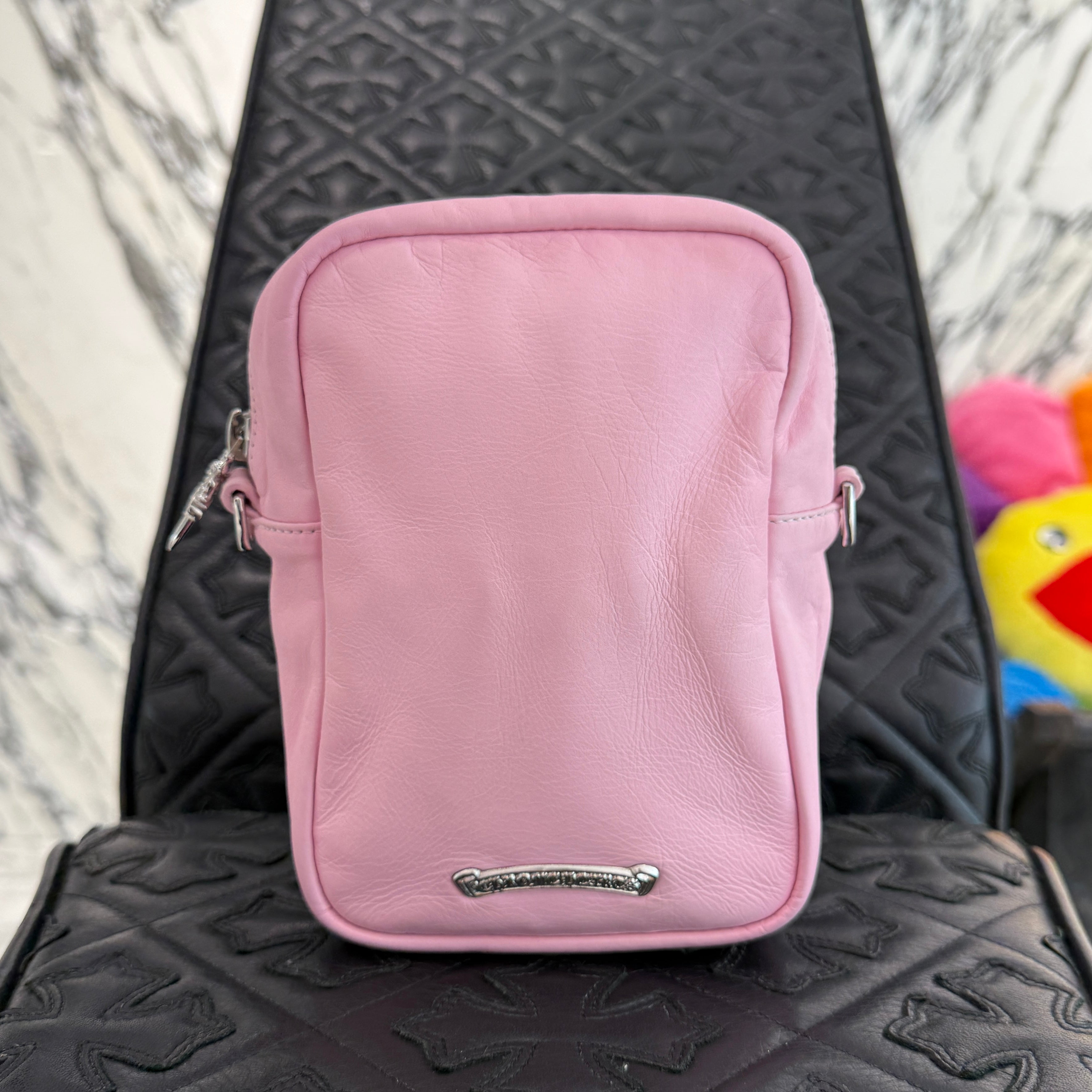 CHROME HEARTS TAKAMINI 3 Cemetery Cross Patch Leather Shoulder Bag クロムハーツ タカミニ 3セメタリークロスパッチ レザーショルダーバッグ