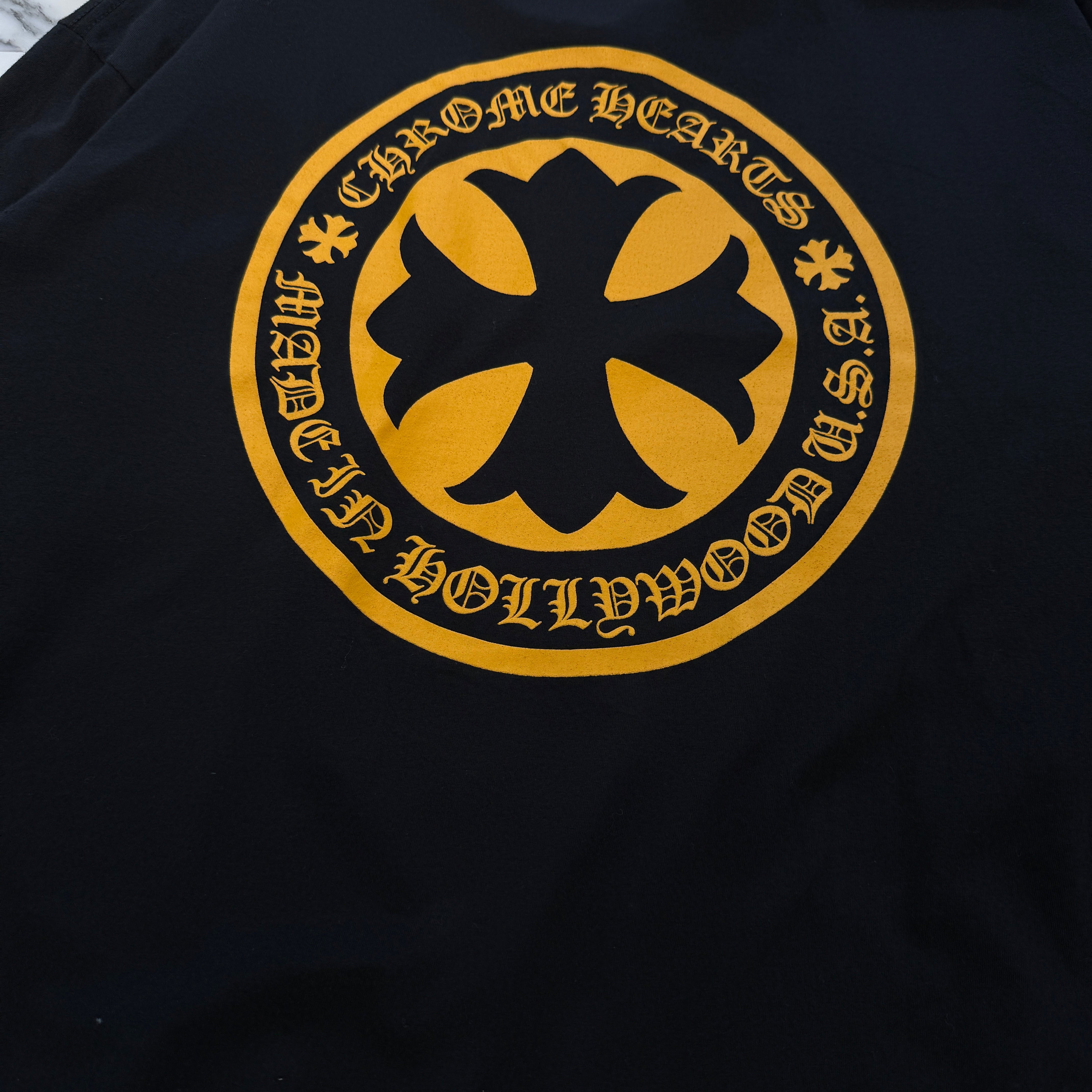 CHROME HEARTS CH Plus Yellow Cross Long Sleeve Tee Size XXL クロムハーツ CHプラス イエロークロス ロングスリーブTシャツ サイズXXL