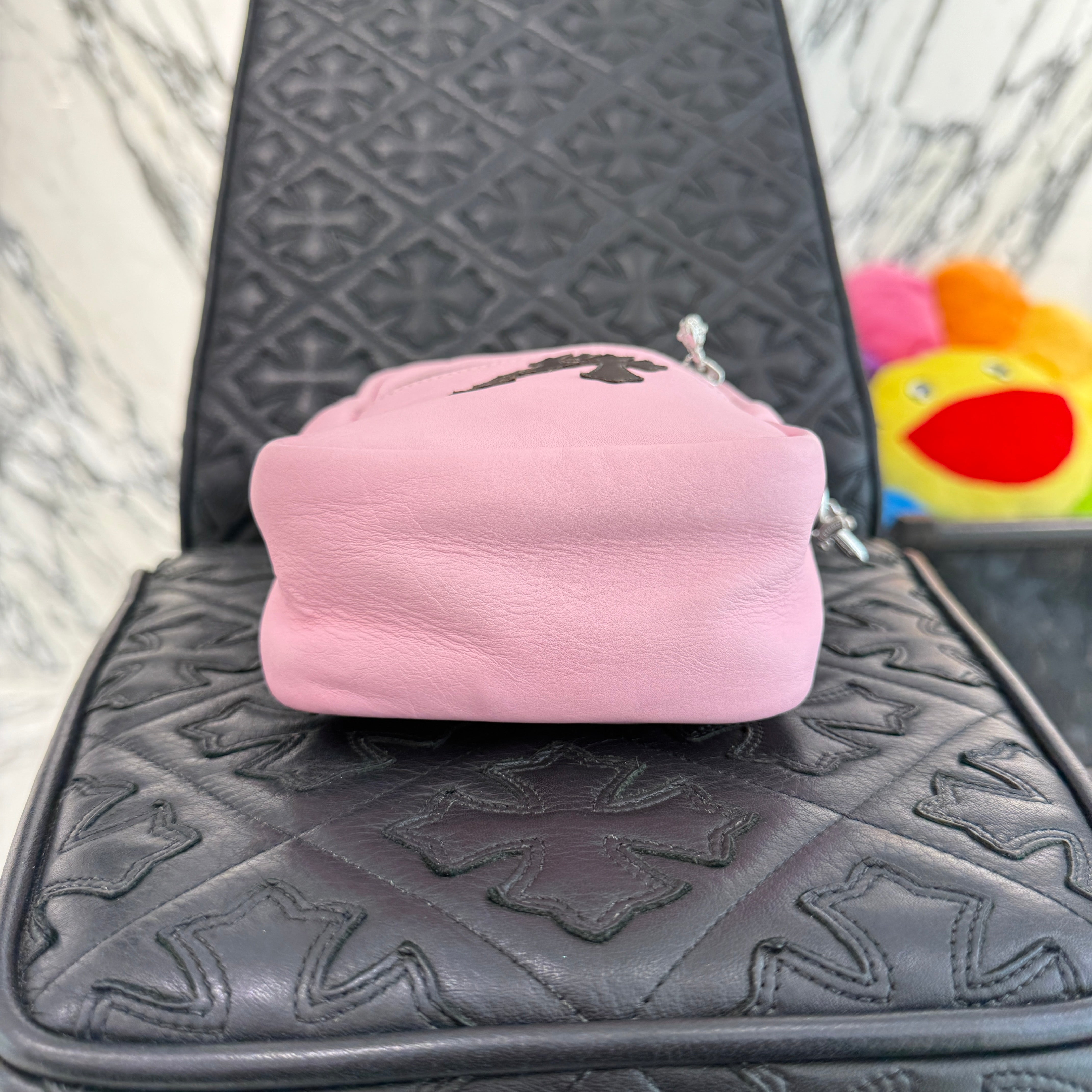 CHROME HEARTS TAKAMINI 3 Cemetery Cross Patch Leather Shoulder Bag クロムハーツ タカミニ 3セメタリークロスパッチ レザーショルダーバッグ