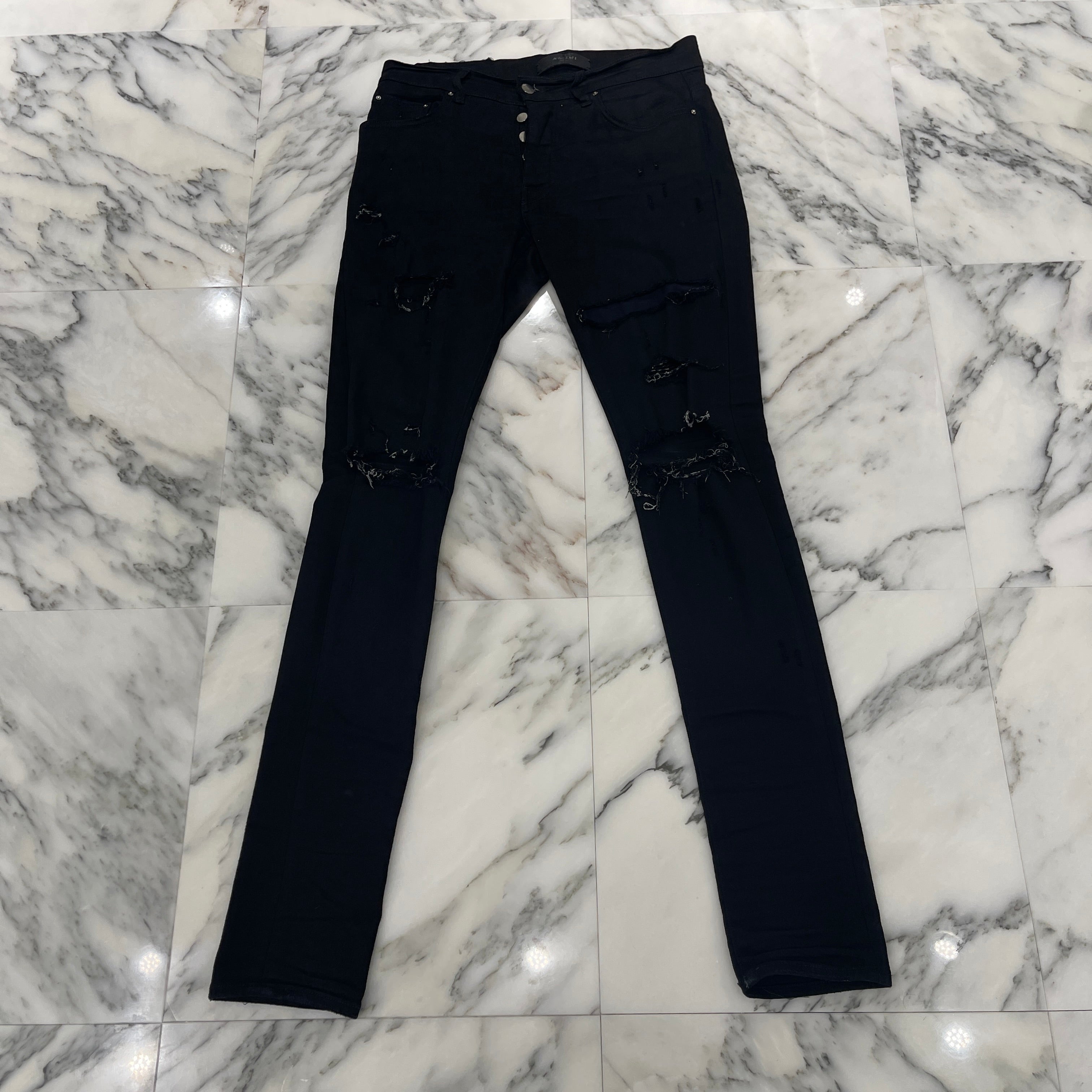 AMIRI Damage Skinny Jeans Size 30