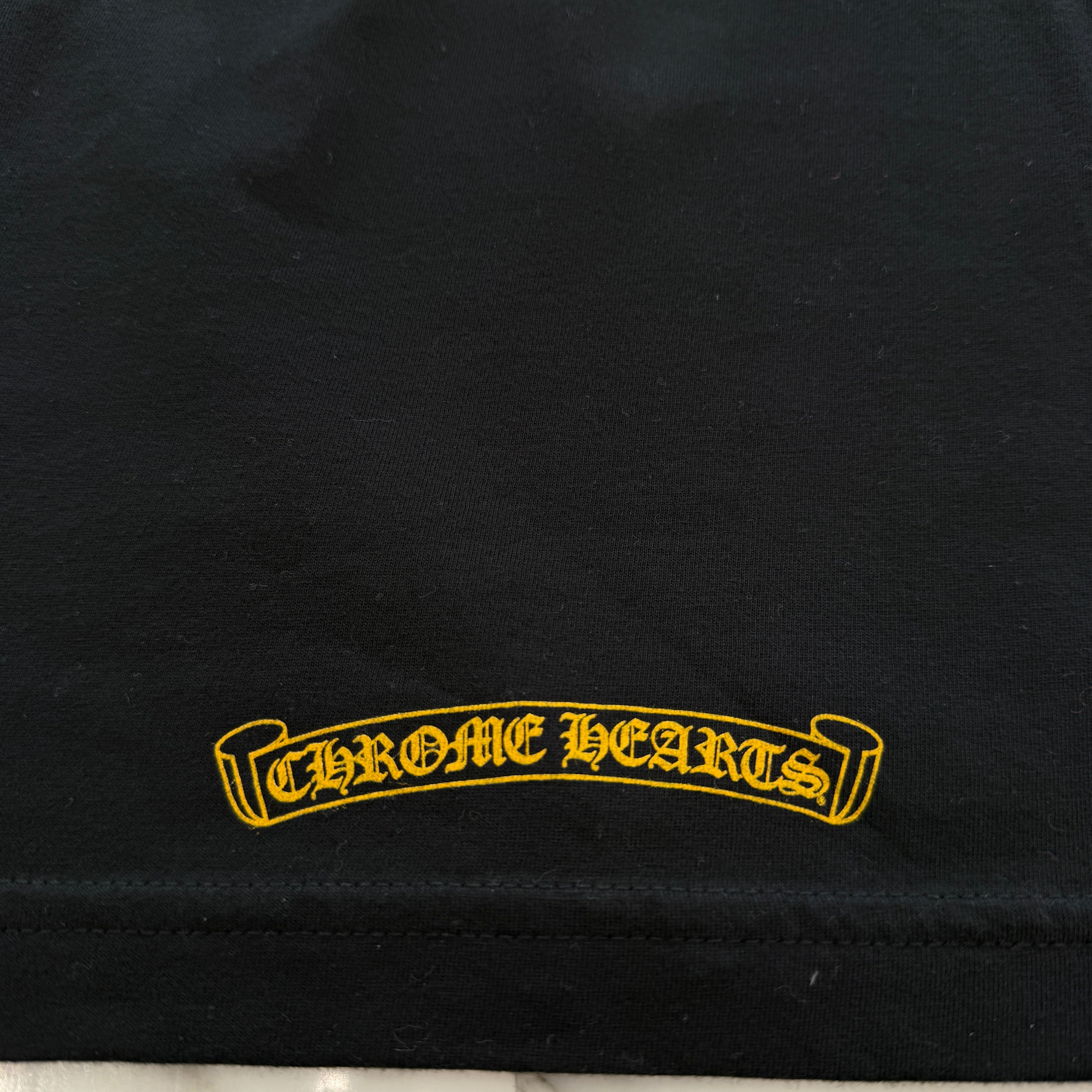 CHROME HEARTS CH Plus Yellow Cross Long Sleeve Tee Size XXL クロムハーツ CHプラス イエロークロス ロングスリーブTシャツ サイズXXL