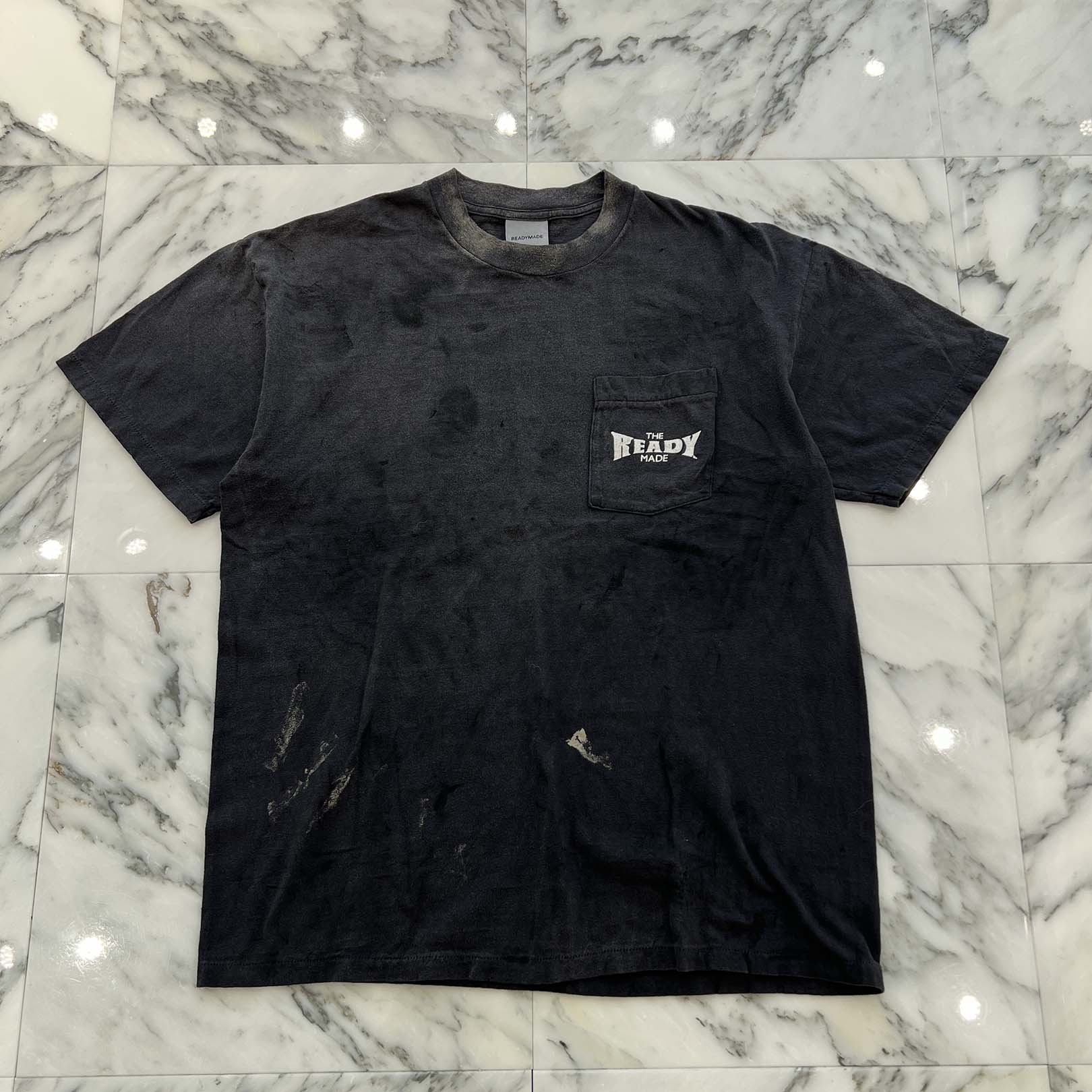 READYMADE 2024SS Pocket "THE READY MADE" Print Short Sleeve Tee RE-CO-BK-00-00-278 Size L レディメイド ポケット"THE READY MADE"プリントショートスリーブTシャツ サイズL