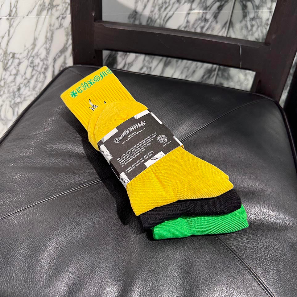 CHROME HEARTS × MATTY BOY Chomper Embroidery 99Eyes Socks x3 Size JP（23-25）クロムハーツ × マッティボーイ チョンパー刺繍 99アイズ ソックス 靴下 サイズ 日本サイズ（23-25）