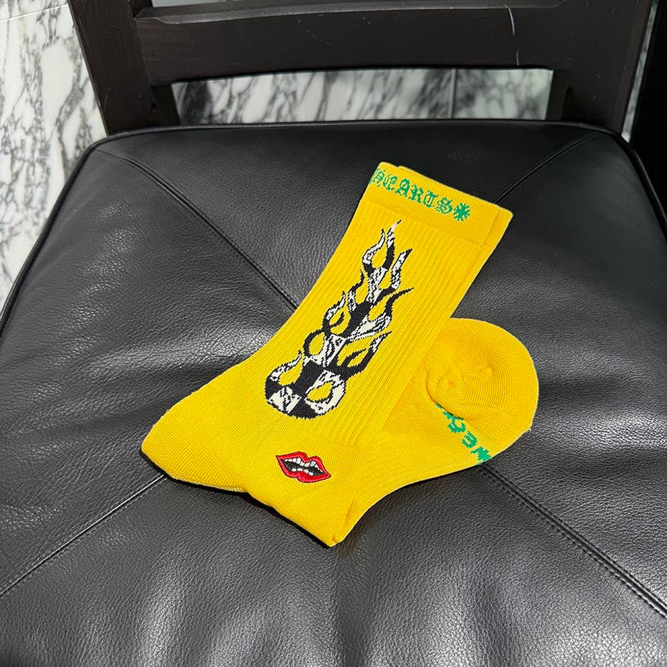 CHROME HEARTS × MATTY BOY Chomper Embroidery 99Eyes Socks x3 Size JP（23-25）クロムハーツ × マッティボーイ チョンパー刺繍 99アイズ ソックス 靴下 サイズ 日本サイズ（23-25）