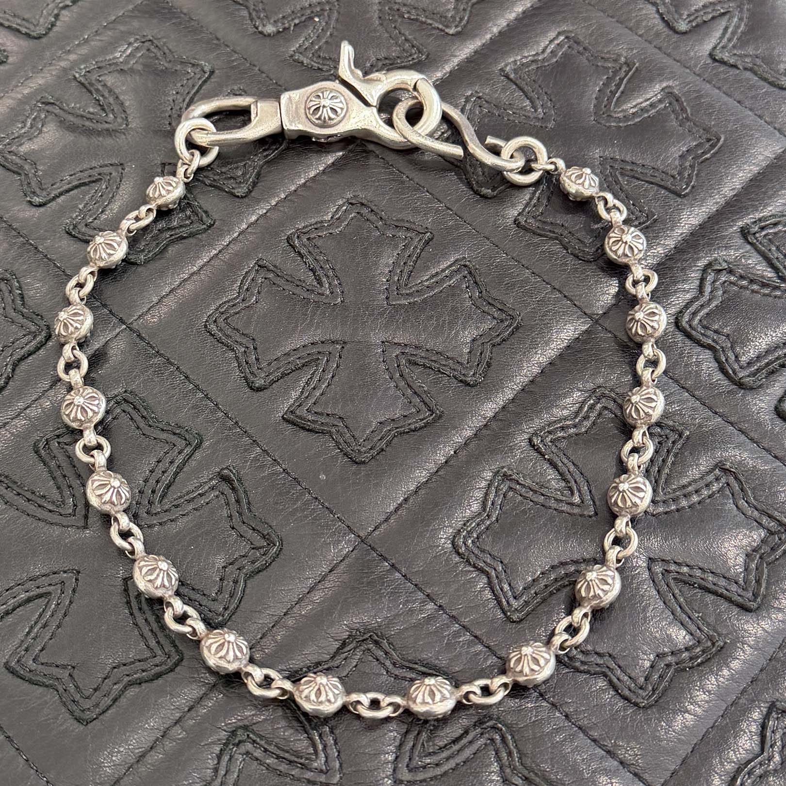 CHROME HEARTS 1 SHORT CLIP Cross Ball Wallet Chain クロムハーツ 1ショート クリップ クロスボール ウォレットチェーン