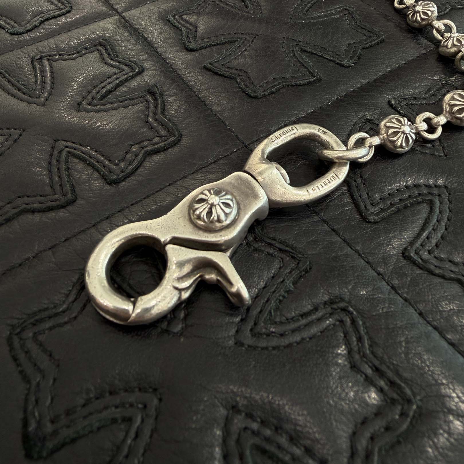 CHROME HEARTS 1 SHORT CLIP Cross Ball Wallet Chain クロムハーツ 1