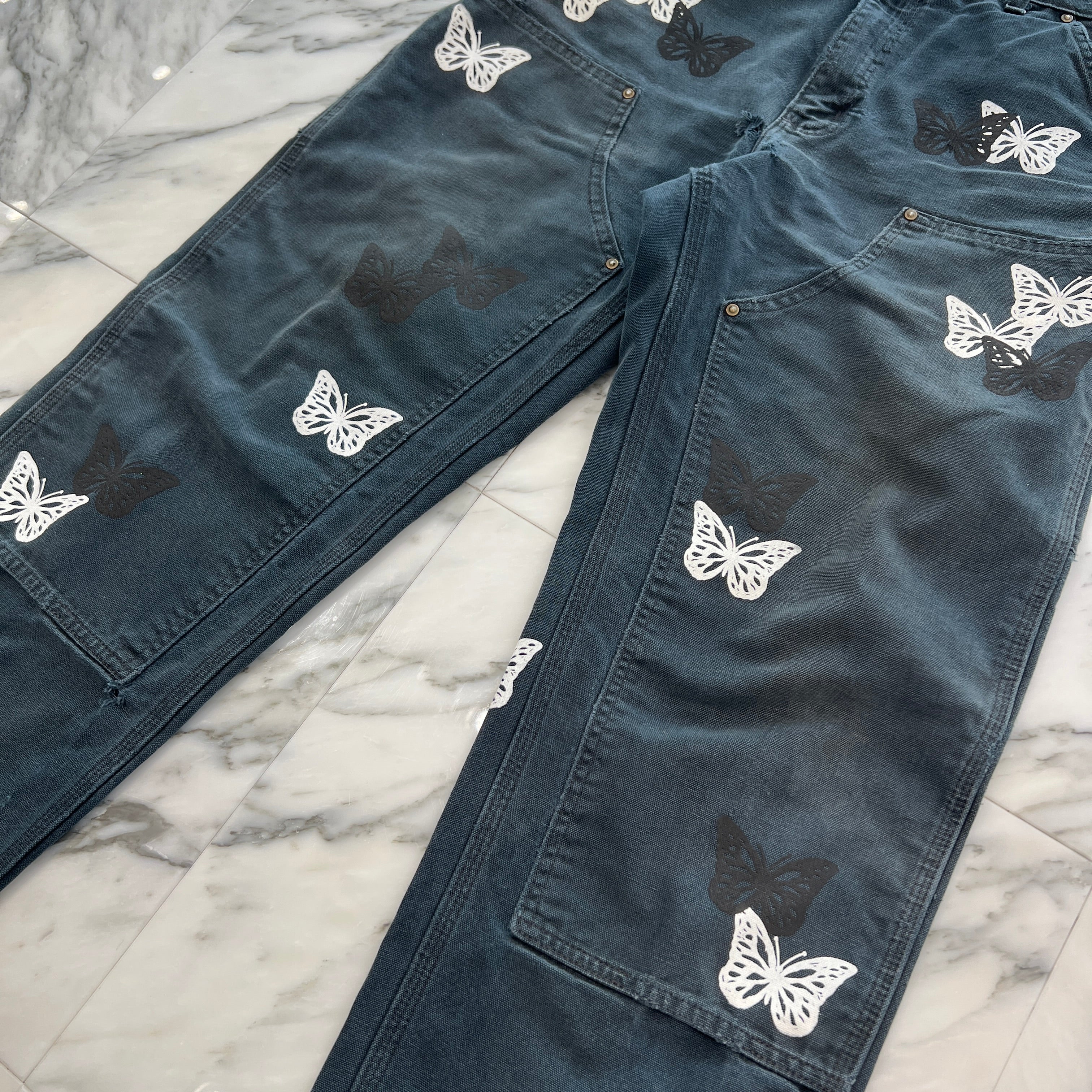 ABOUT DREAMS Butterfly Double Knee Pants Size W33×L34 アバウトドリームズ バタフライダブルニーパンツ サイズW33×L34