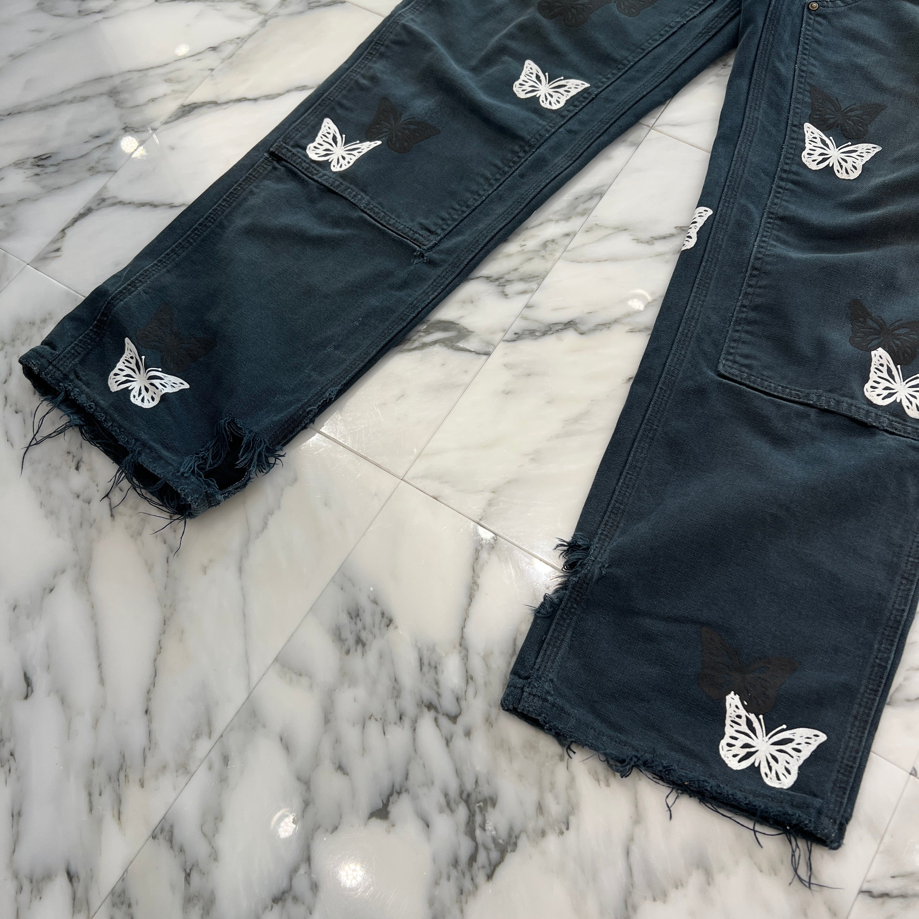 ABOUT DREAMS Butterfly Double Knee Pants Size W33×L34 アバウトドリームズ バタフライダブルニーパンツ サイズW33×L34