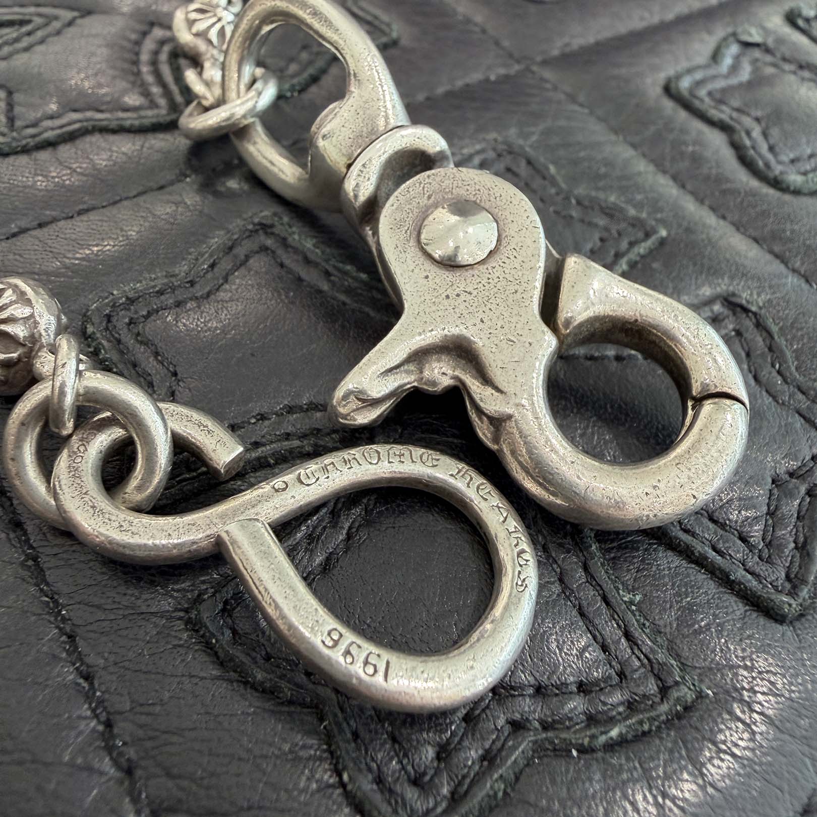 CHROME HEARTS 1 SHORT CLIP Cross Ball Wallet Chain クロムハーツ 1