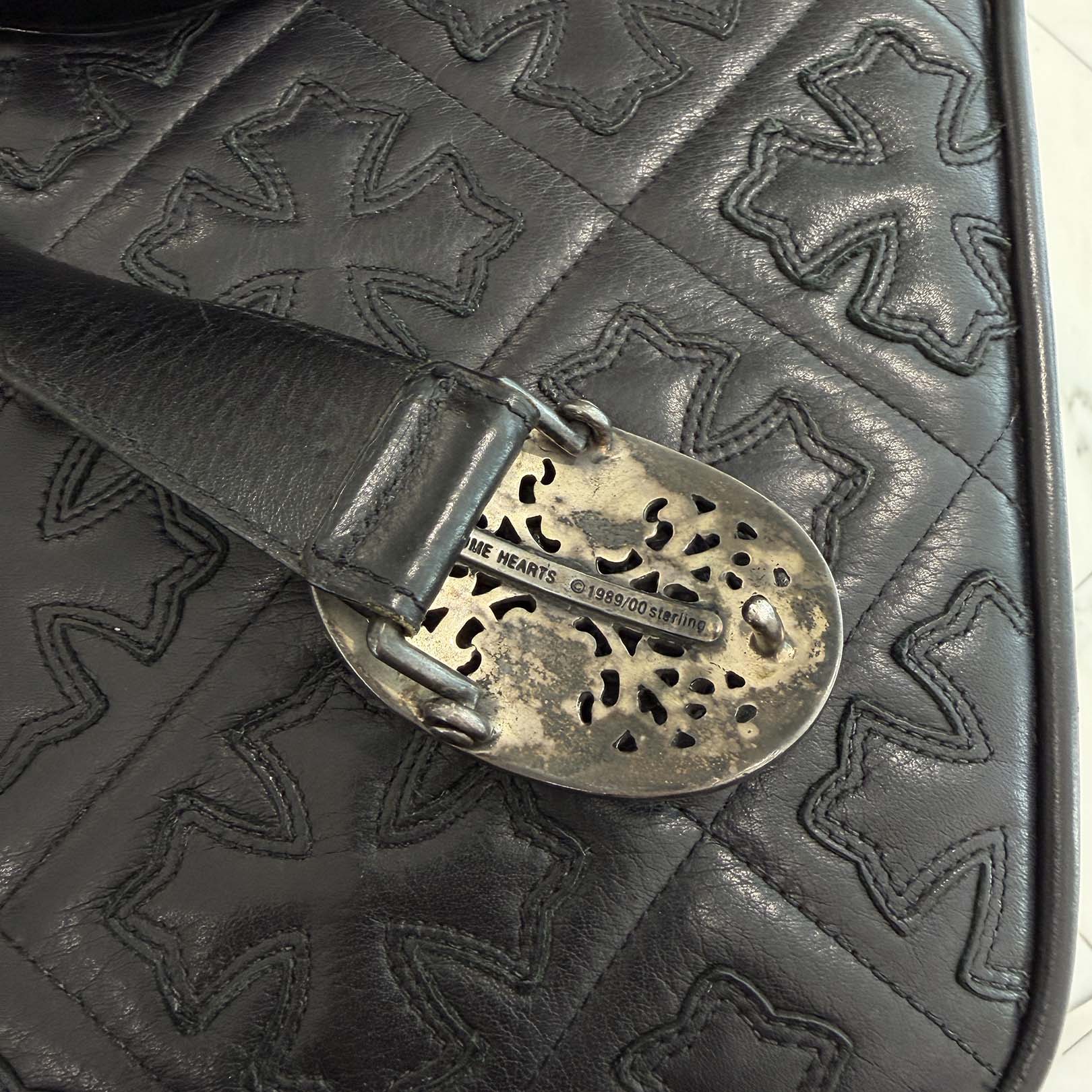 CHROME HEARTS Classic Oval Cross Buckle Belt Size 38 Inch クロム