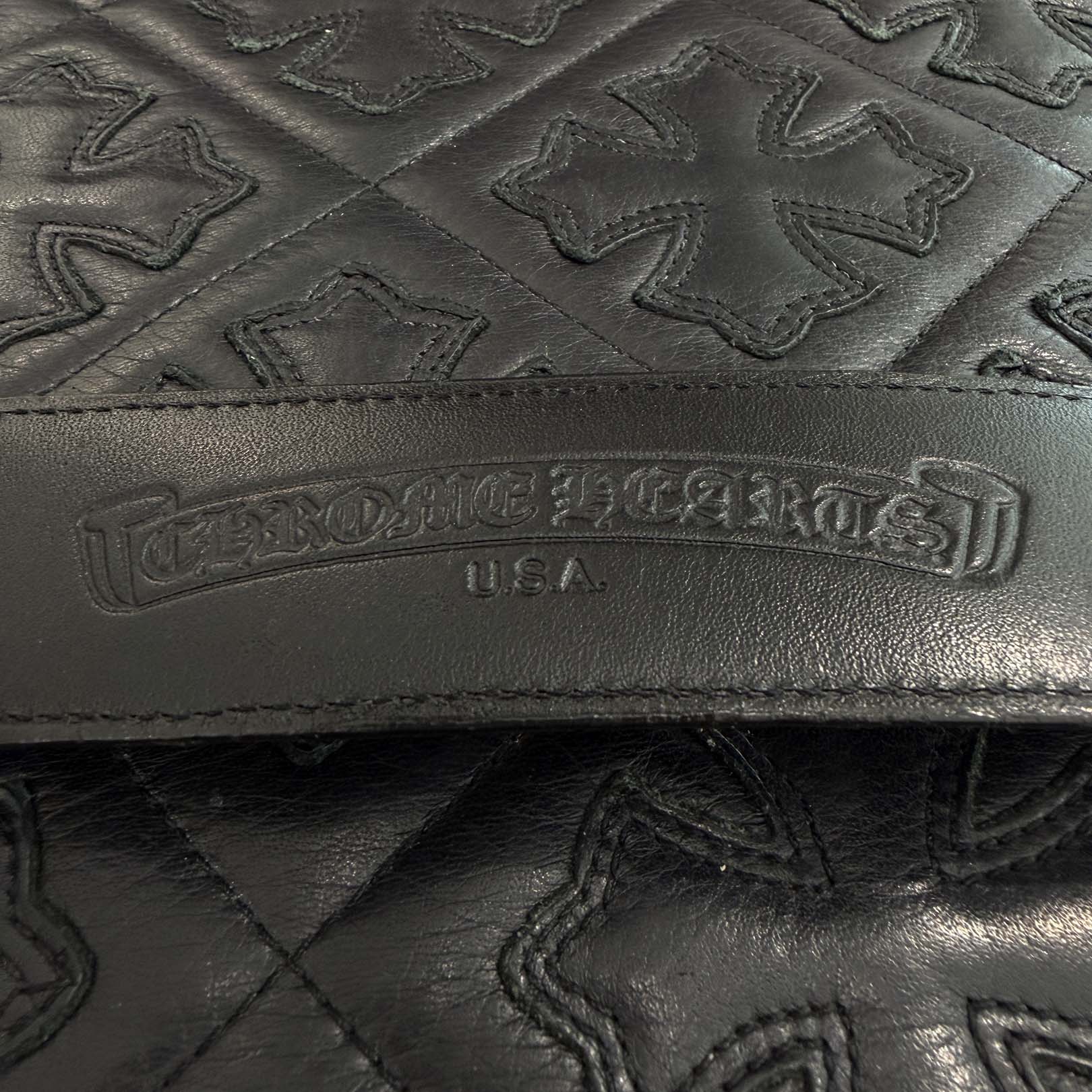 CHROME HEARTS Classic Oval Cross Buckle Belt Size 38 Inch クロムハーツ クラシックオーバルクロス バックル ベルト サイズ38インチ
