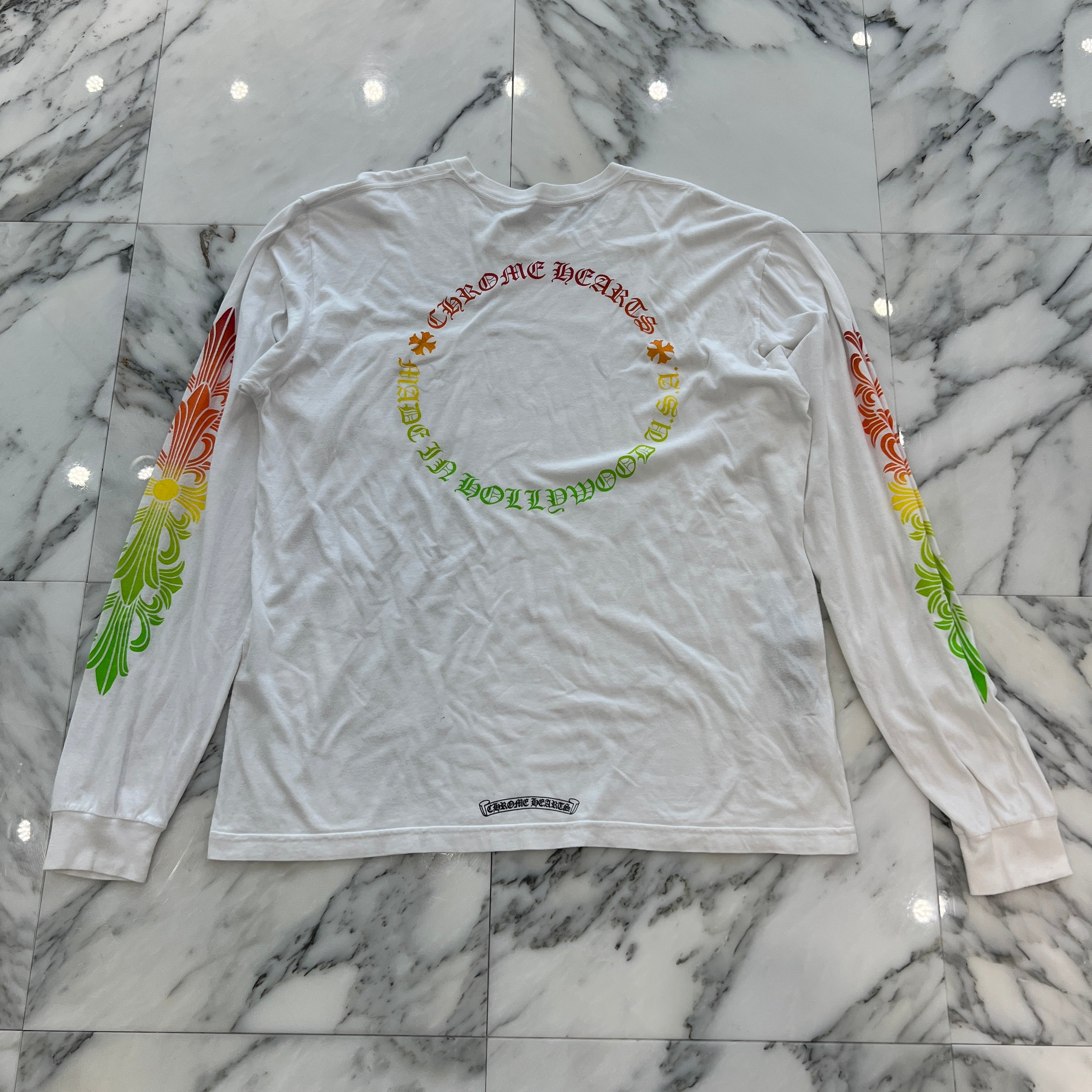 クロムハーツ　chrome hearts グラデーションサークルロゴプリント 楽天市場】CHROME HEARTS Back Grad Circle Logo L/S Tee クロム