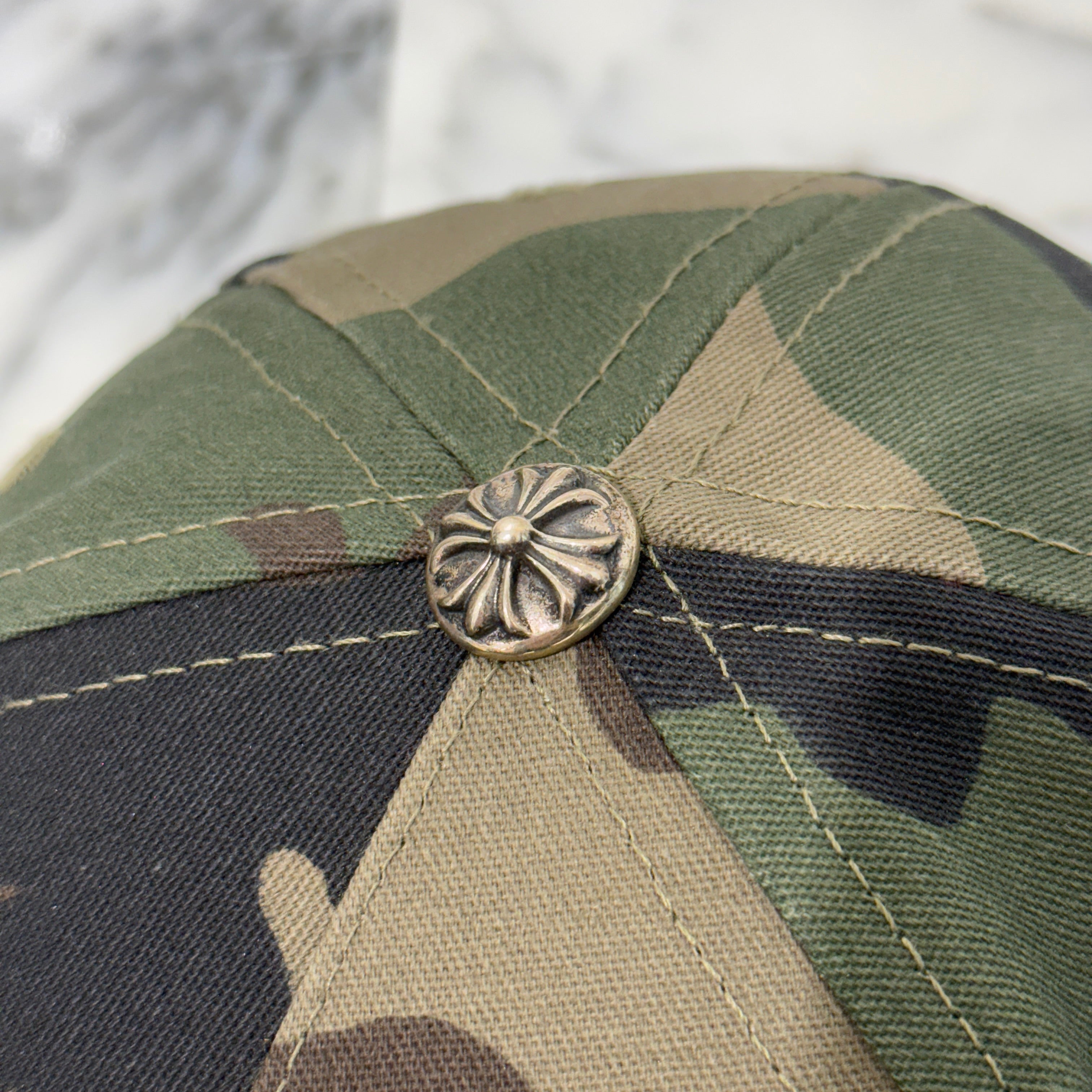 CHROME HEARTS CH Logo Embroidery Camo Baseball Cap Size ONE SIZE