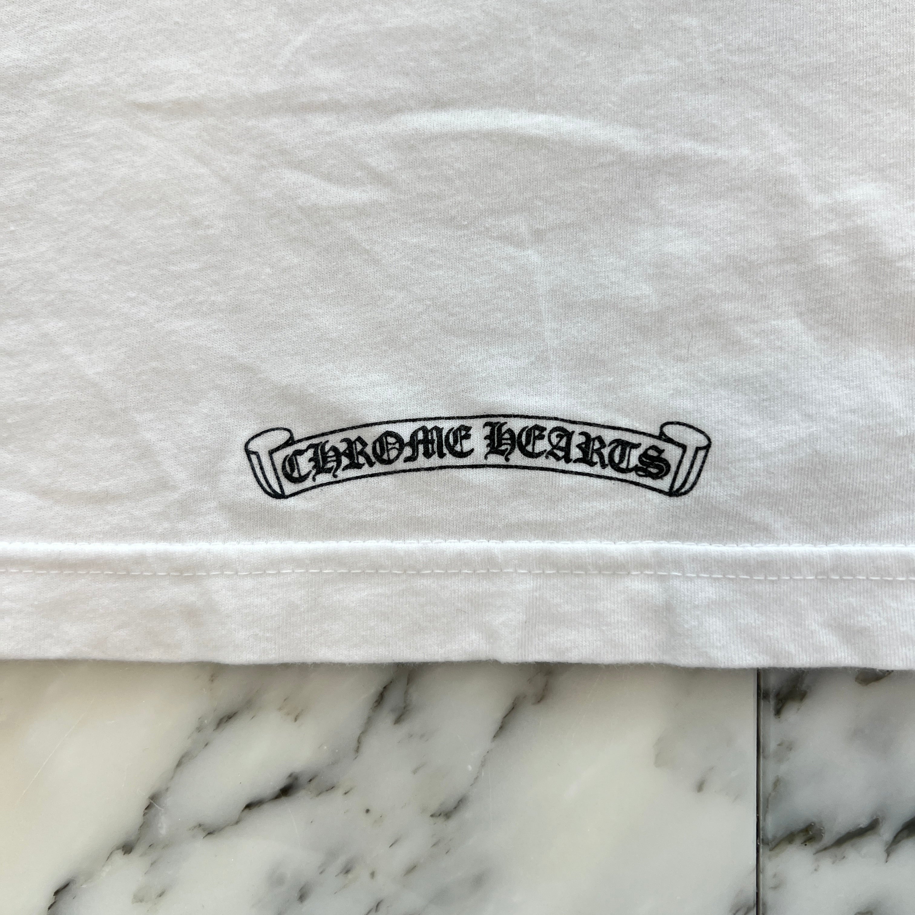 CHROME HEARTS Made In Hollywood Vertical Logo Tee Size L クロムハーツ メイドインハリウッド ヴァーティカルロゴ Tシャツ サイズL