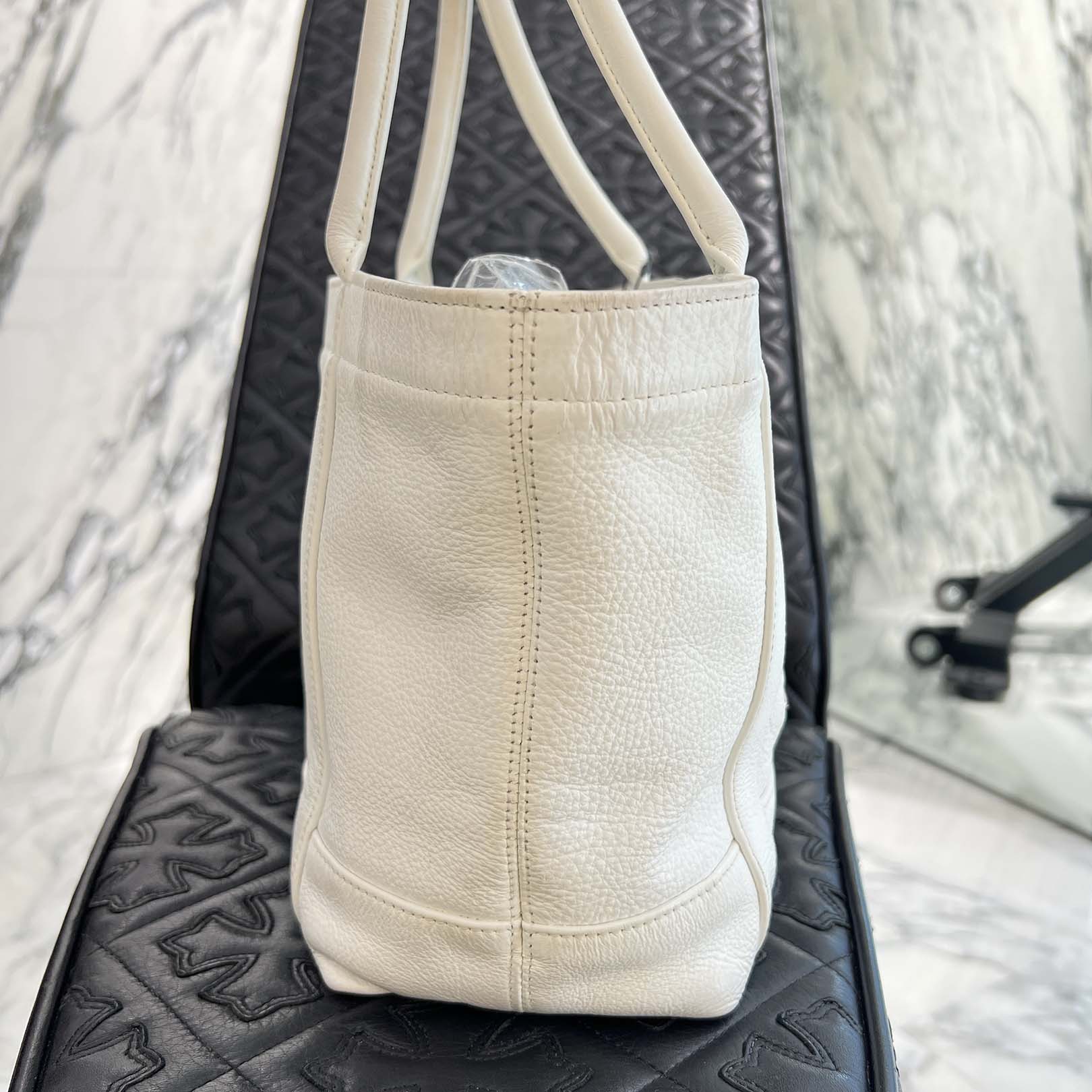 CHROME HEARTS 3 Cemetery Cross Leather Patch Tote Mini Bag クロム