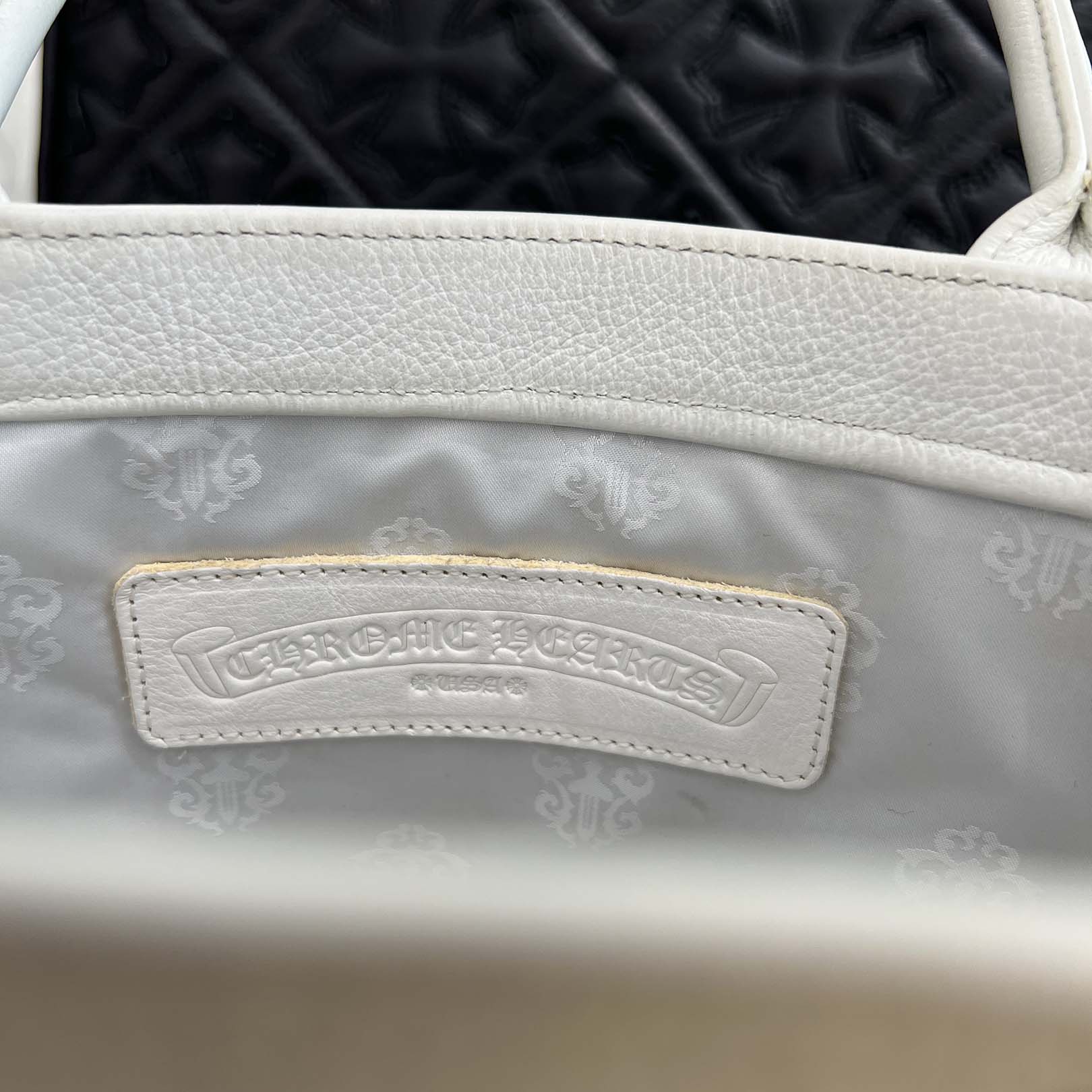 CHROME HEARTS 3 Cemetery Cross Leather Patch Tote Mini Bag クロムハーツ 3セメタリークロス レザーパッチ トート ミニ バッグ