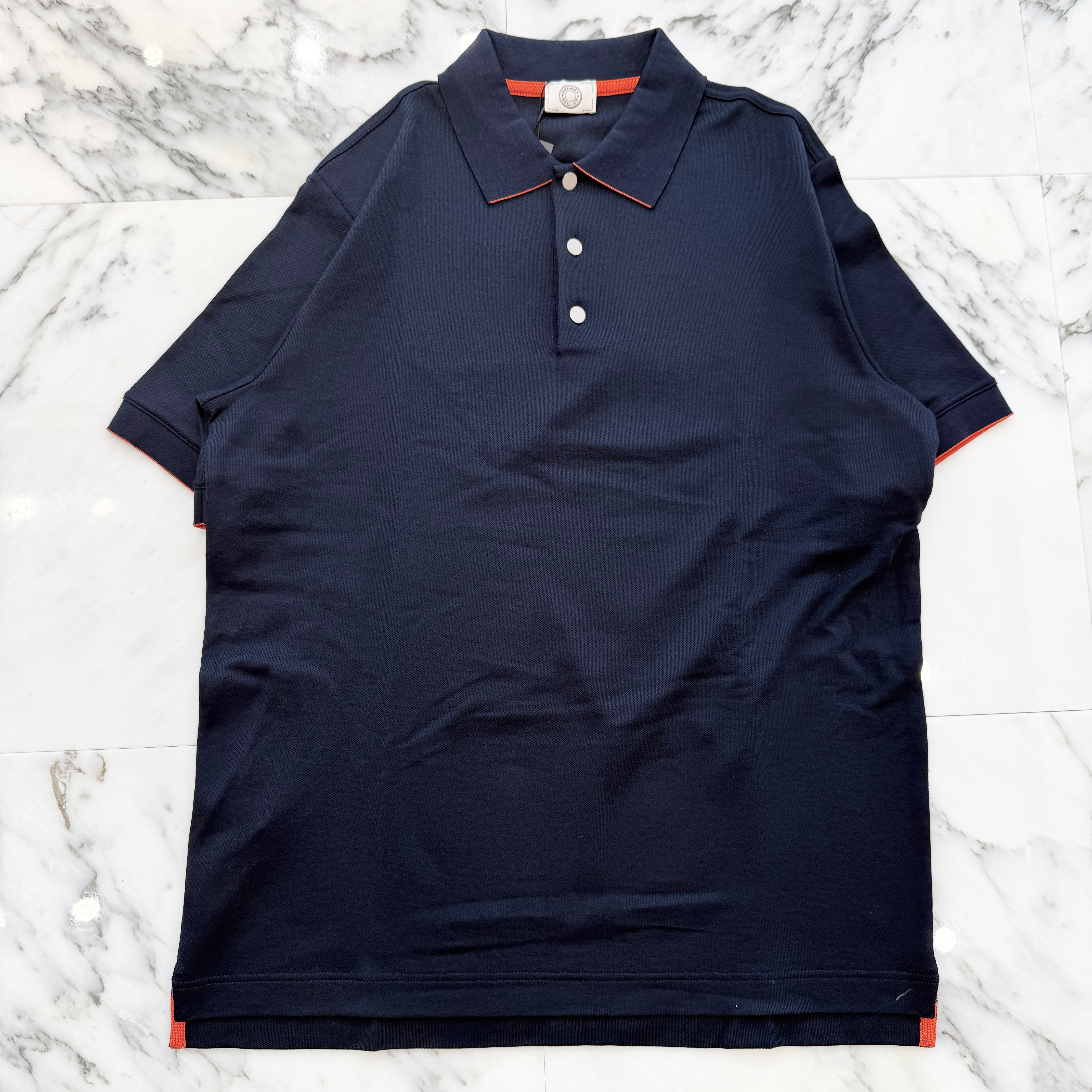 HERMES Double Jeu Technical Polo Shirt H800271E 012XL Size XL エルメス ダブルジュー テクニカル ポロシャツ サイズXL