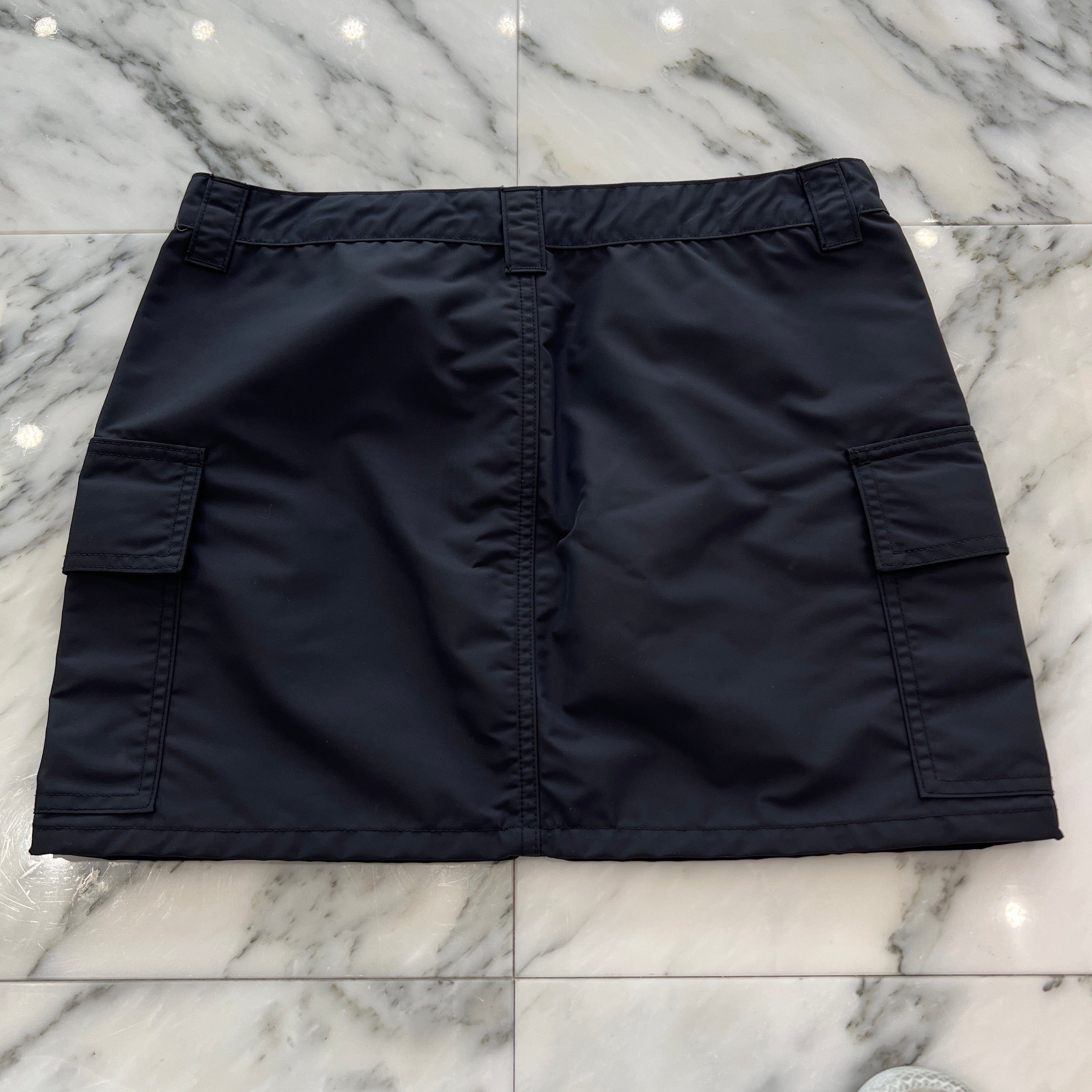 新品未使用 クロムハーツ スカート CHROME HEARTS Y NOT Leather Cross Patch Nylon Mini Skirt