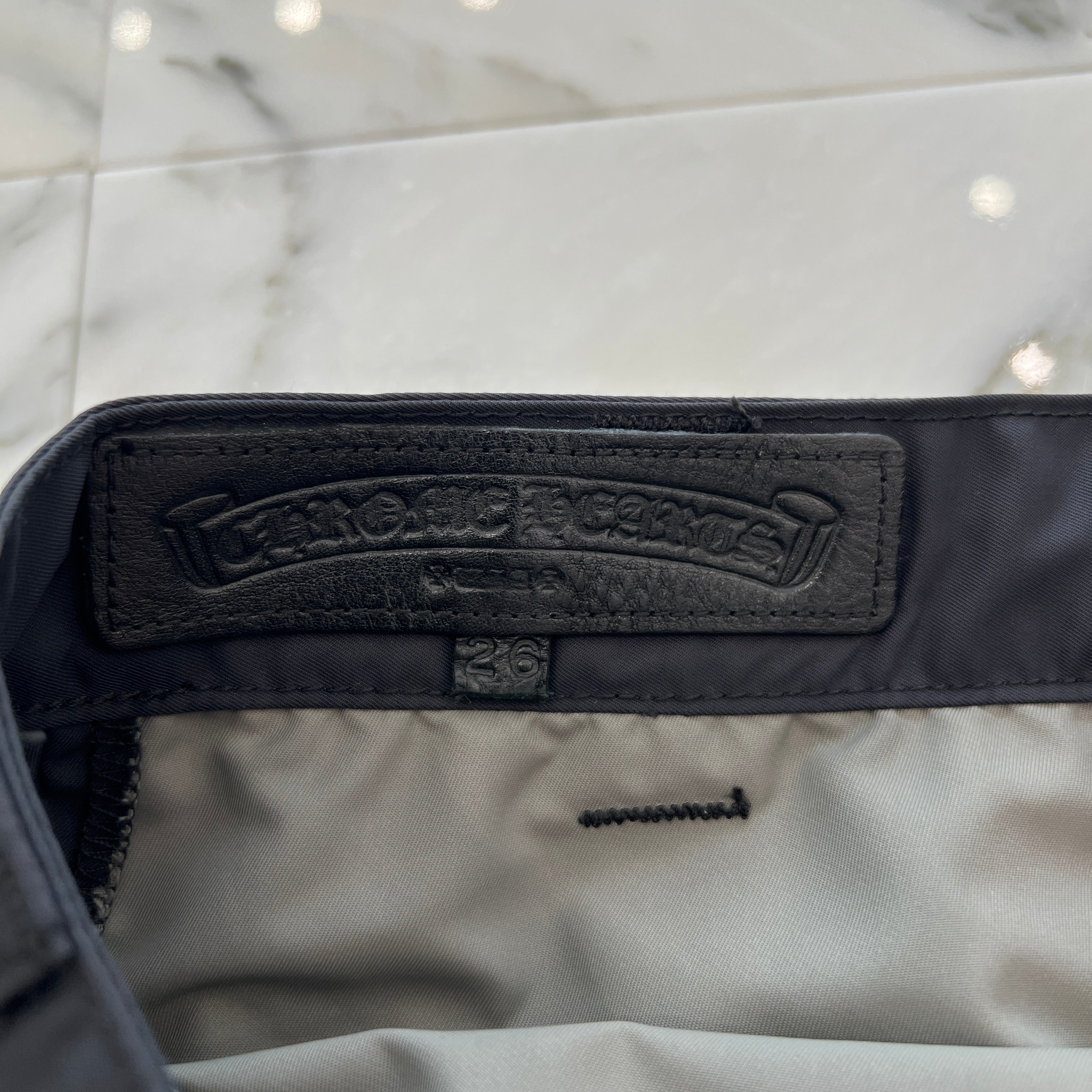 CHROME HEARTS Y NOT Leather Cross Patch Nylon Mini Skirt Size 26 クロムハーツ ワイノット レザークロスパッチ ナイロンミニスカート サイズ26