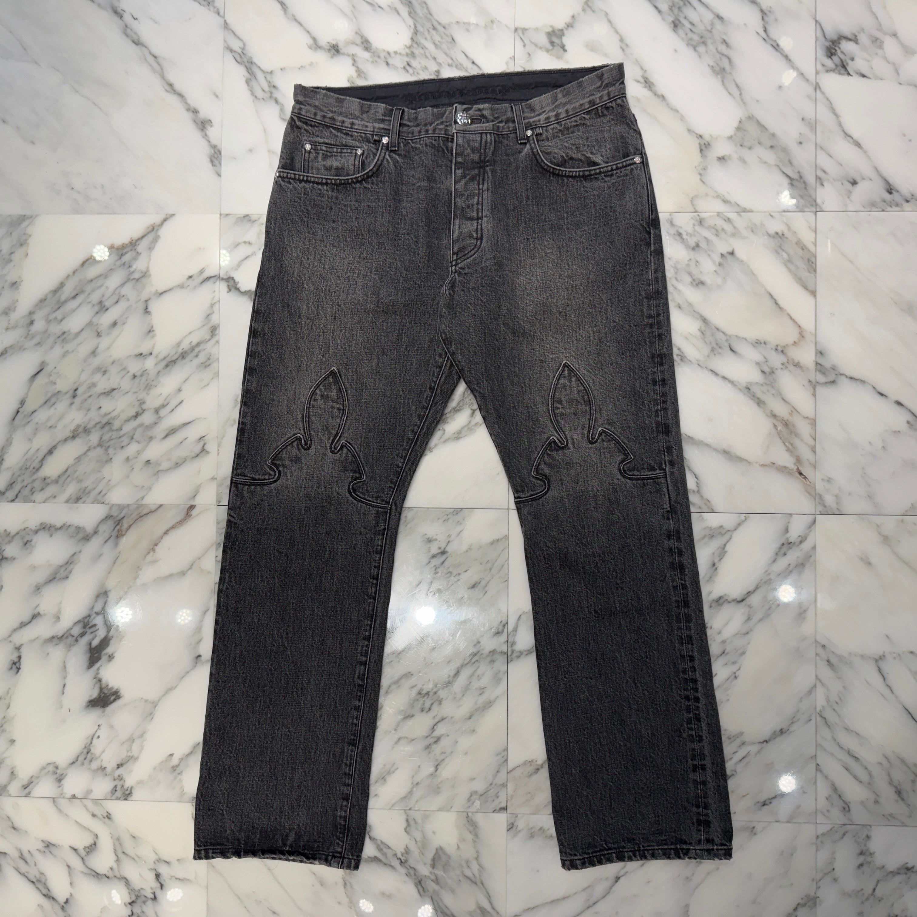 CHROME HEARTS BS FLARE CH Plus Cross Ball Jeans Size 36 クロムハーツ BSフレアニー ウォッシュ加工 CHプラス クロスボール ジーンズ サイズ36