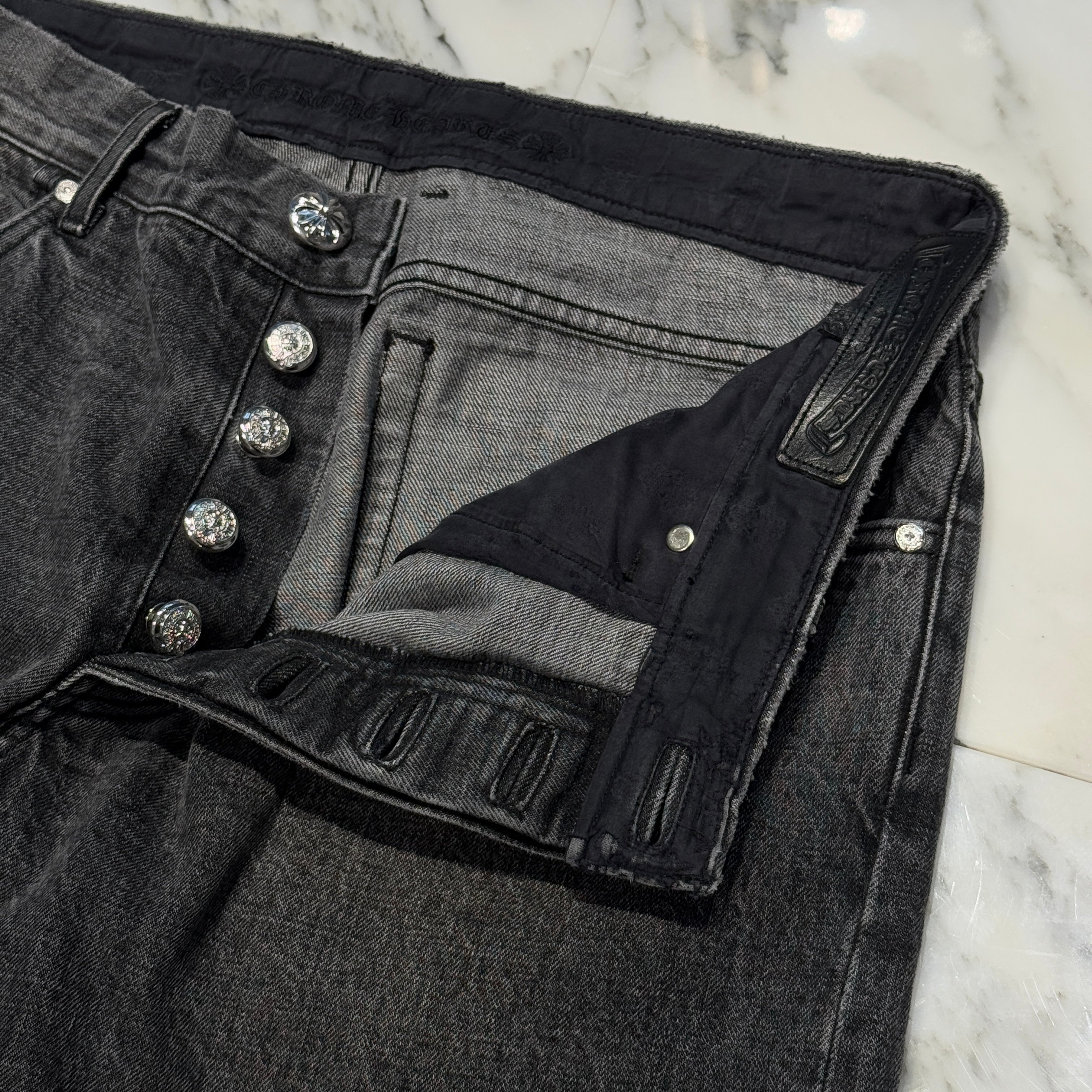 CHROME HEARTS BS FLARE CH Plus Cross Ball Jeans Size 36 クロムハーツ BSフレアニー ウォッシュ加工 CHプラス クロスボール ジーンズ サイズ36