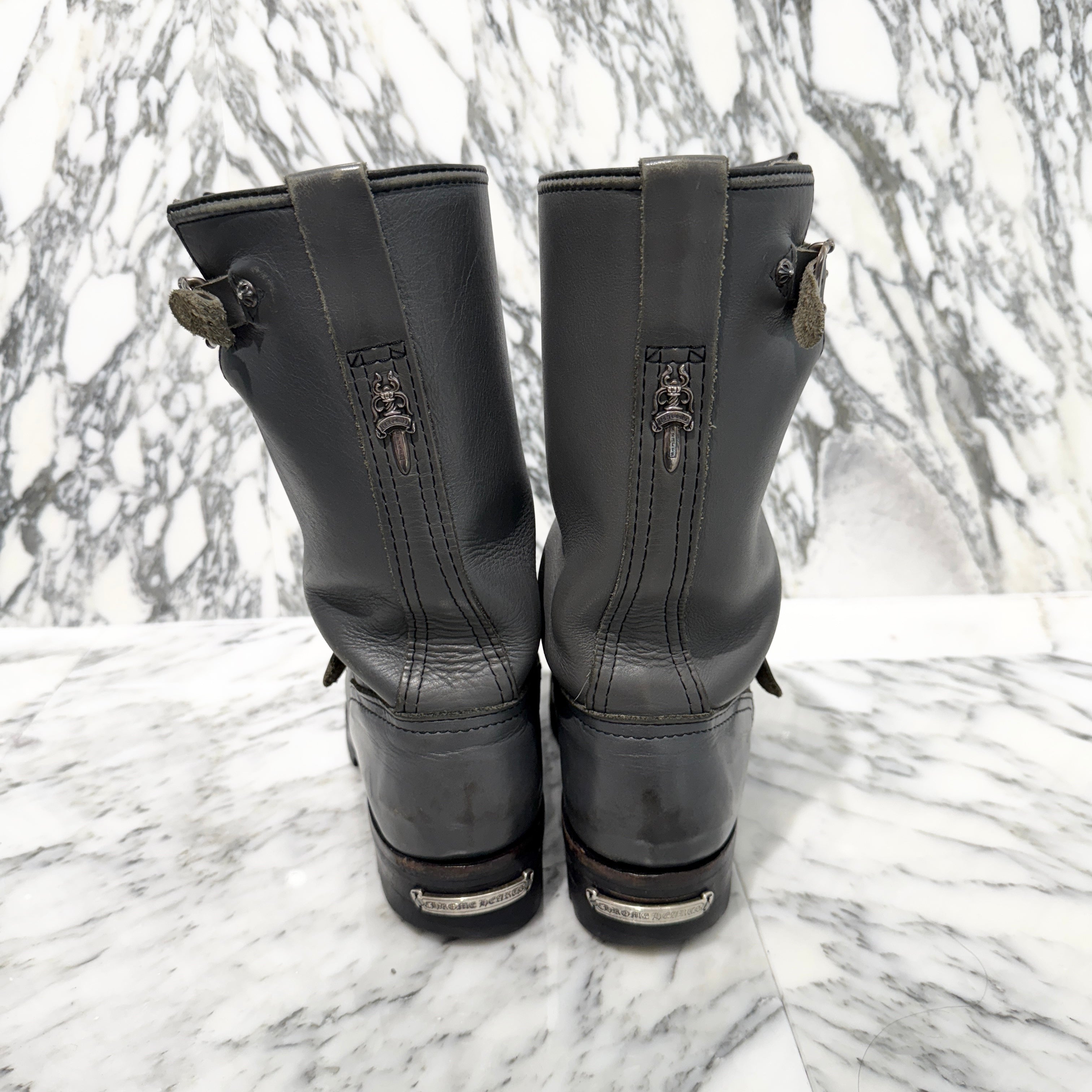 CHROME HEARTS × WESCO Gunslinger Dagger Custom Leather Boots Size 91/2E （27.5cm）クロムハーツ × ウエスコ ガンスリンガー ダガー装飾 カスタムレザーブーツ サイズ91/2E （27.5cm）