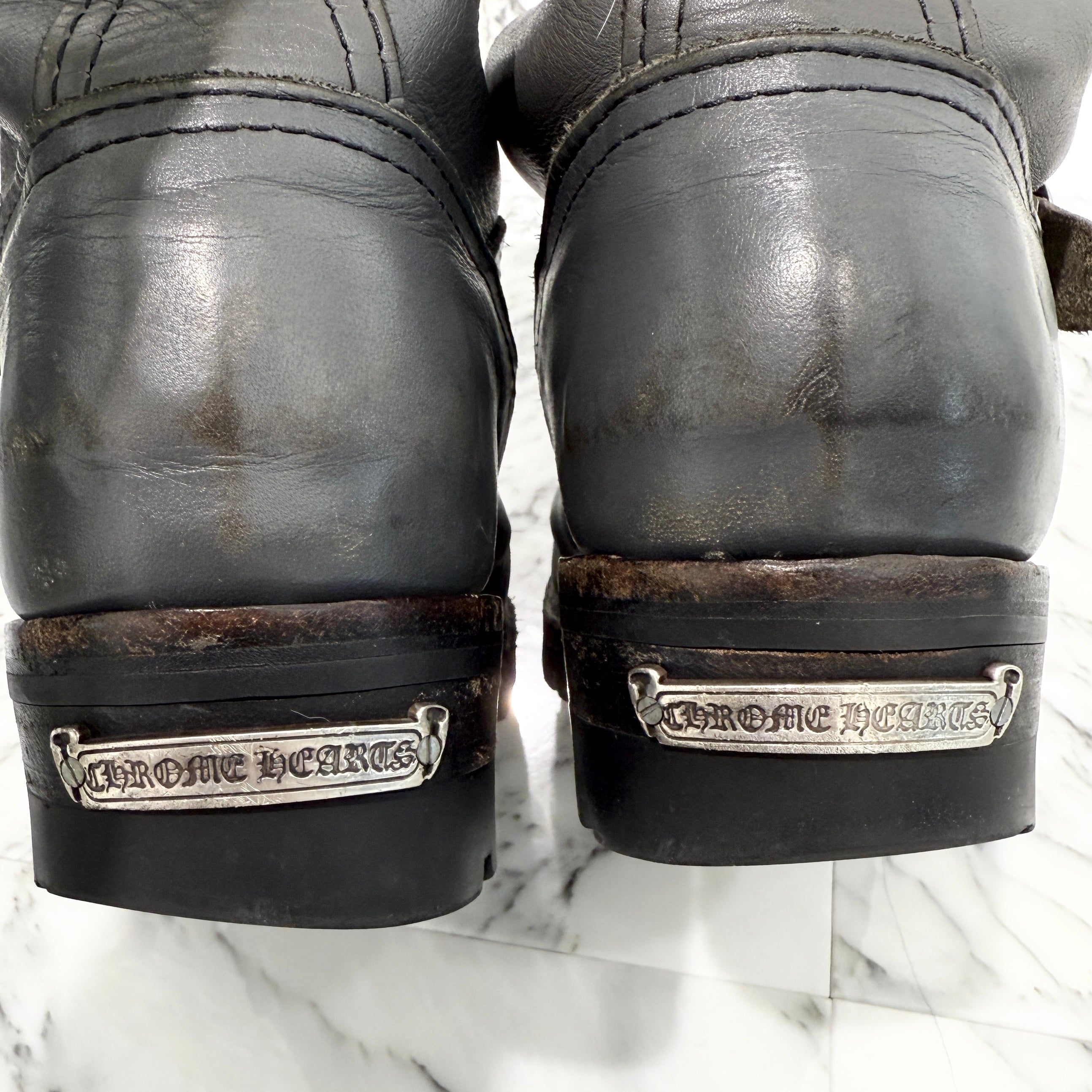 CHROME HEARTS × WESCO Gunslinger Dagger Custom Leather Boots Size 91/2E （27.5cm）クロムハーツ × ウエスコ ガンスリンガー ダガー装飾 カスタムレザーブーツ サイズ91/2E （27.5cm）