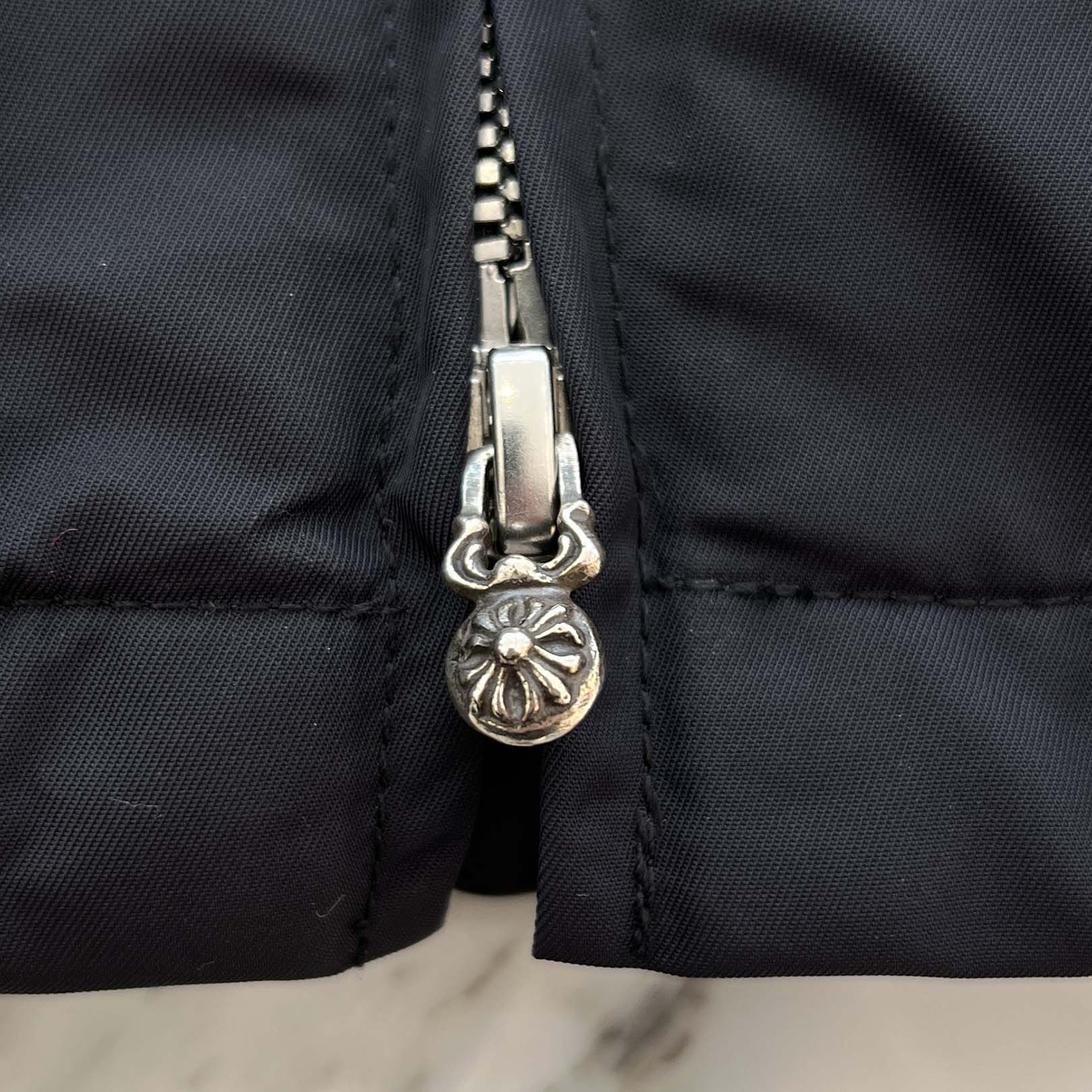 CHROME HEARTS Red 3 Cross Leather Patch Racing Zip Up Jacket Size XL クロムハーツ レッド3クロス レザーパッチ レーシング ジップアップ ジャケット サイズXL