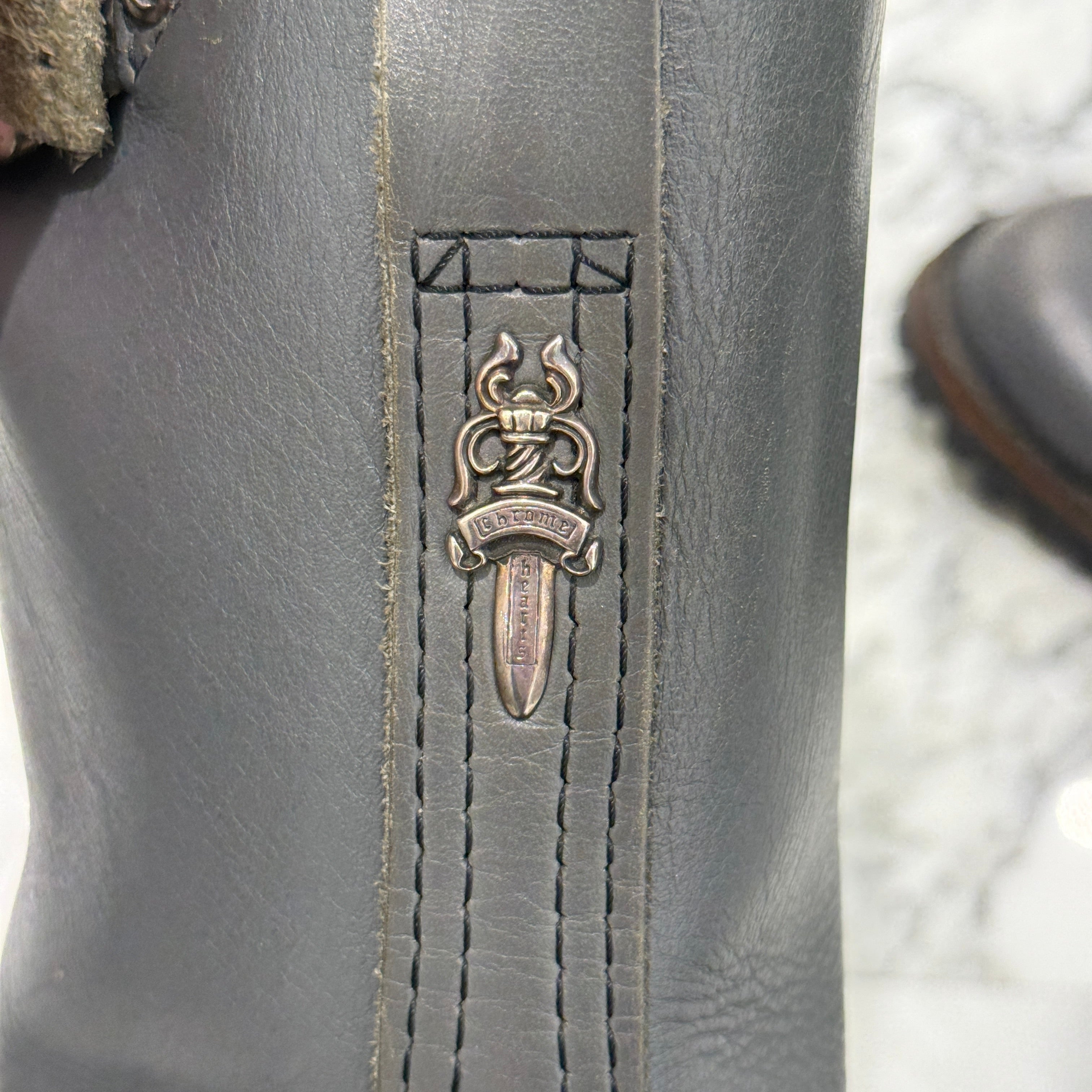 CHROME HEARTS × WESCO Gunslinger Dagger Custom Leather Boots Size 91/2E （27.5cm）クロムハーツ × ウエスコ ガンスリンガー ダガー装飾 カスタムレザーブーツ サイズ91/2E （27.5cm）