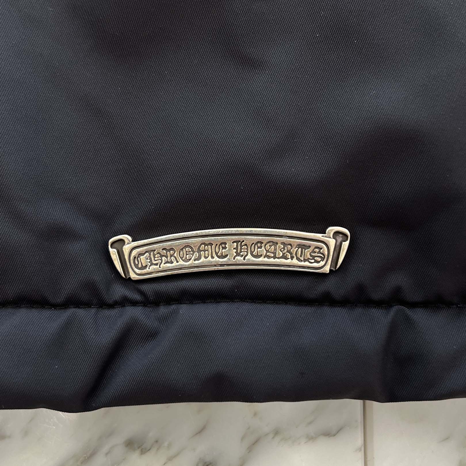 CHROME HEARTS Red 3 Cross Leather Patch Racing Zip Up Jacket Size XL クロムハーツ レッド3クロス レザーパッチ レーシング ジップアップ ジャケット サイズXL